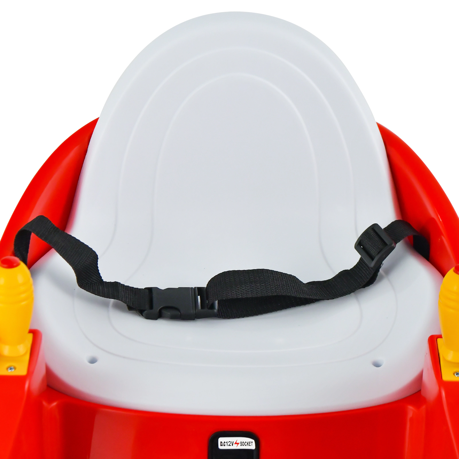 SUGIFT Red Flashing Lights Dual Joysticks and Safety Belt Toddler 12V Ride On Bumper Car