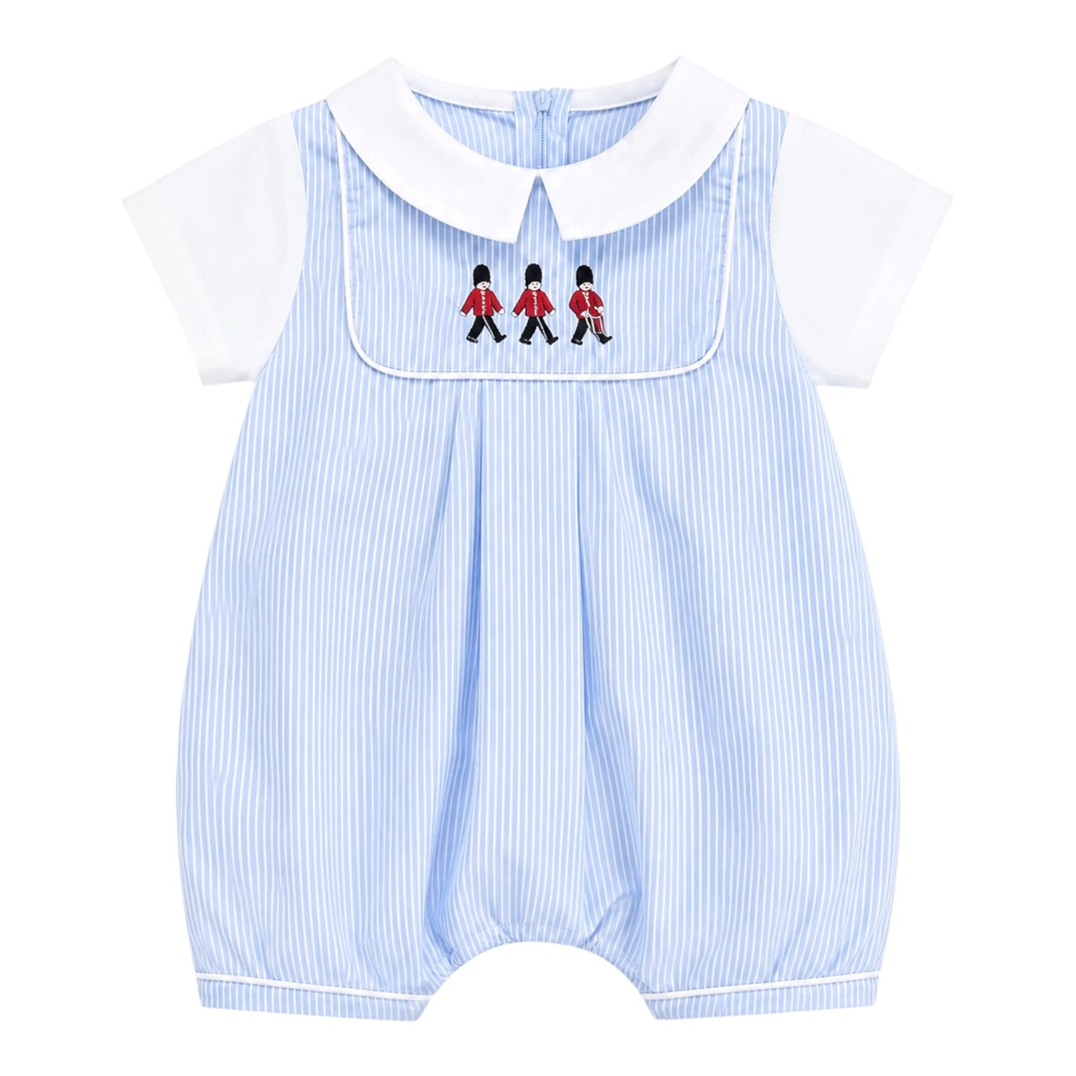 Laurenza's Baby Boys Striped Holiday Romper