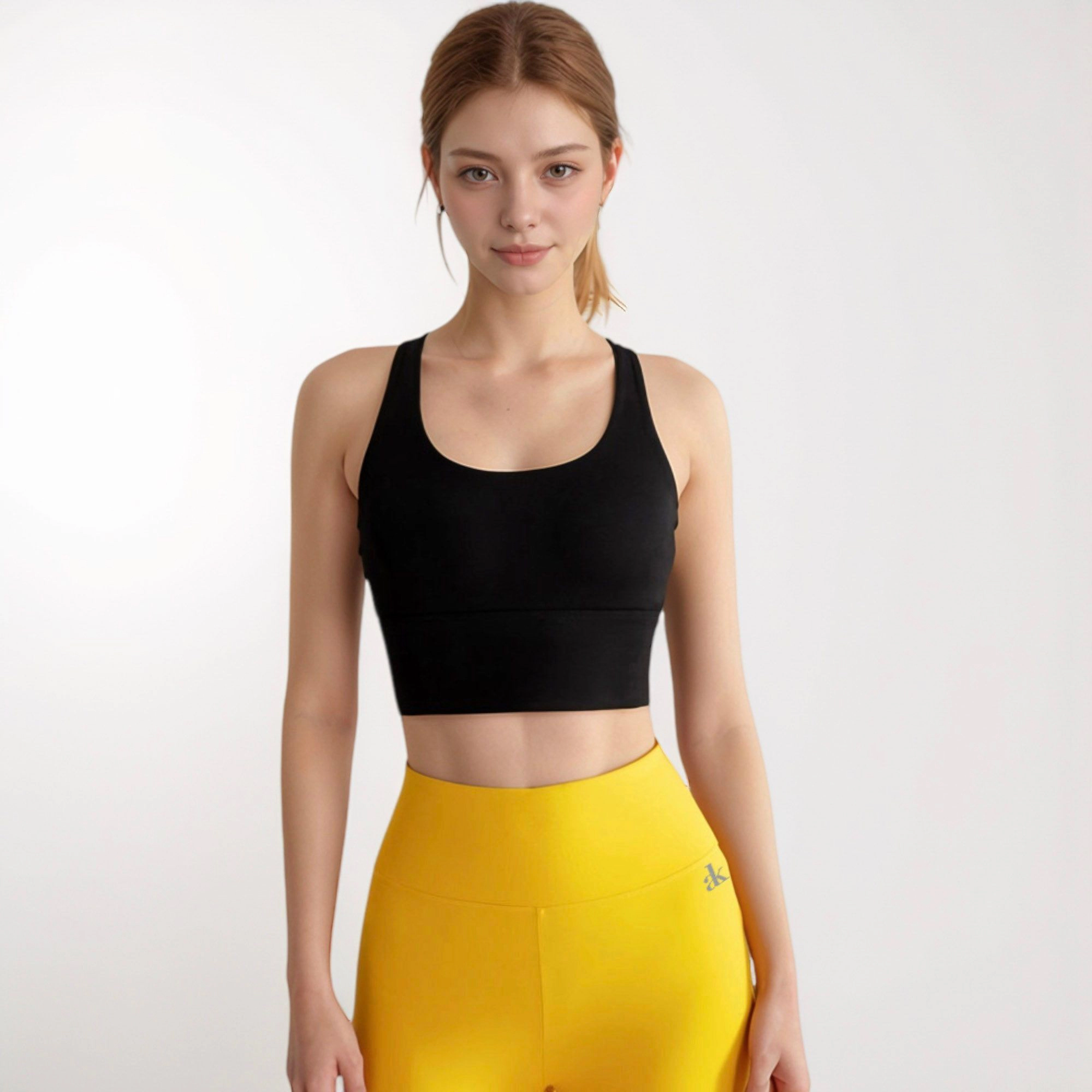 Anna-Kaci Women's Crisscross Back Sports Bra with Wide Elastic Band and Supportive Straps for Activewear
