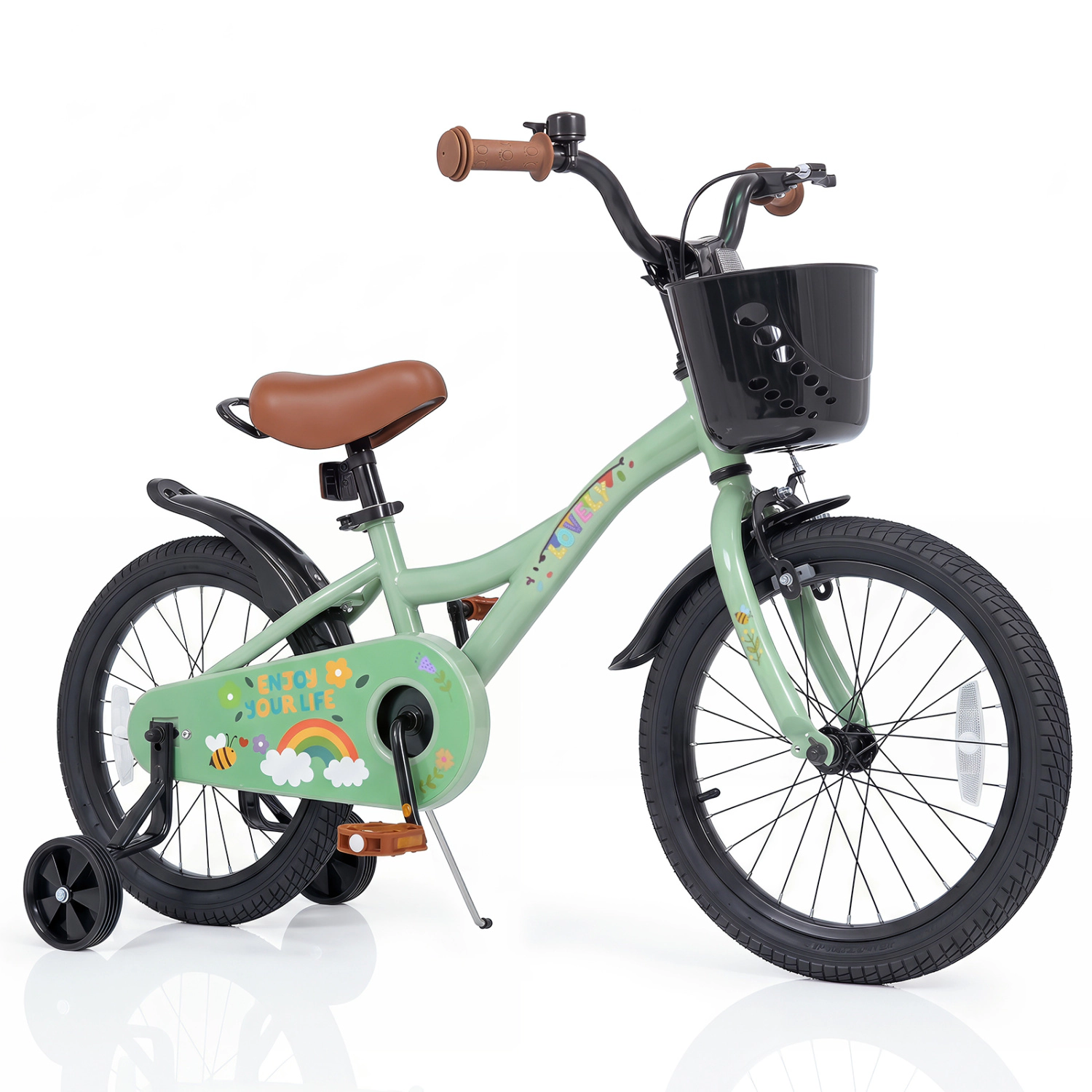 LJG Girls Bike for 3-5 Years Old with Basket