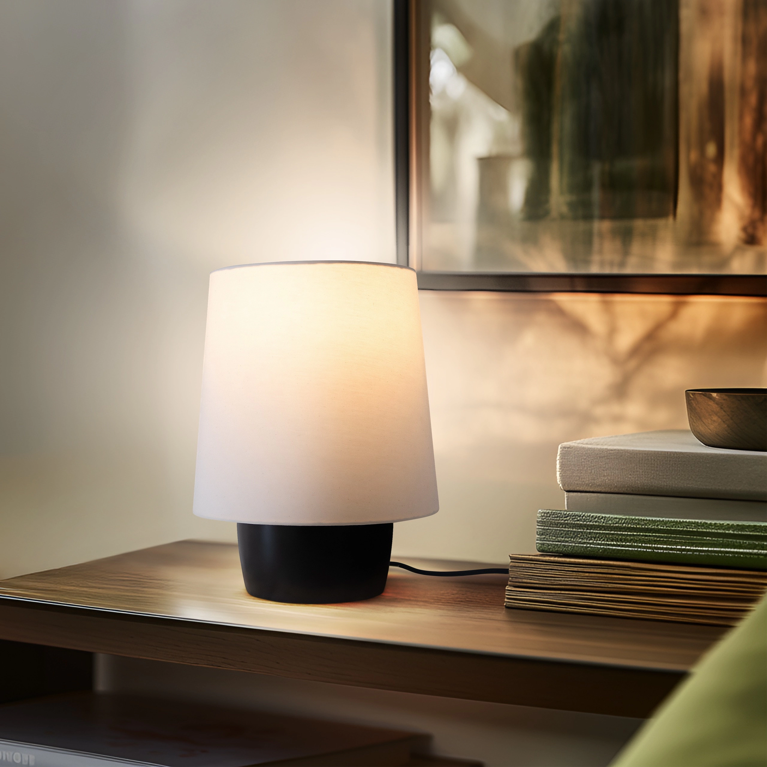 Brightech Dan Ceramic Drum Desk Lamp