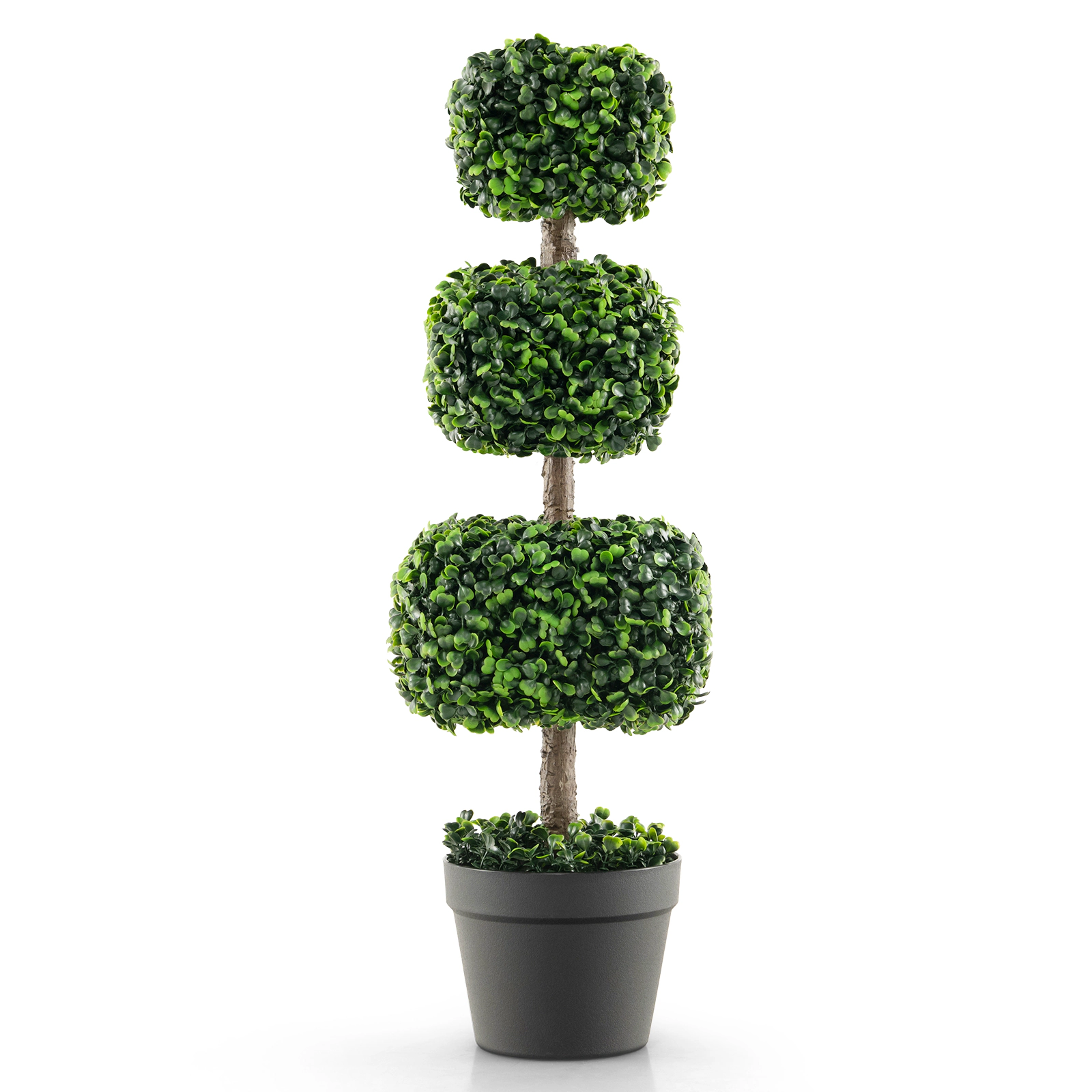 Slickblue 30 in Faux Boxwood Topiary Tree for Porch Entryway Home Decor