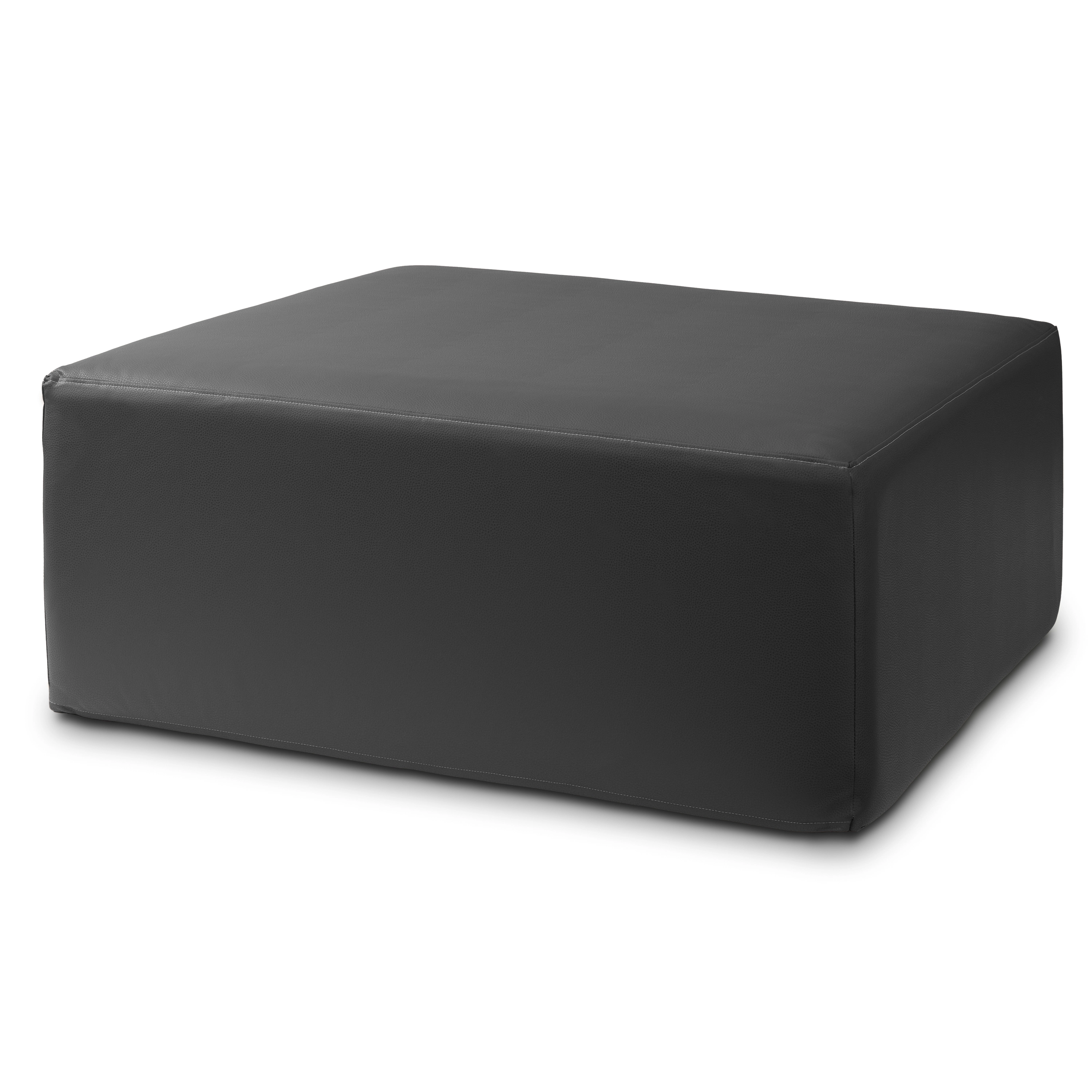 Jaxx Fairlie Couch Ottoman - Oversized Square Foam Coffee Table Ottoman, 36", Premium Faux Leather