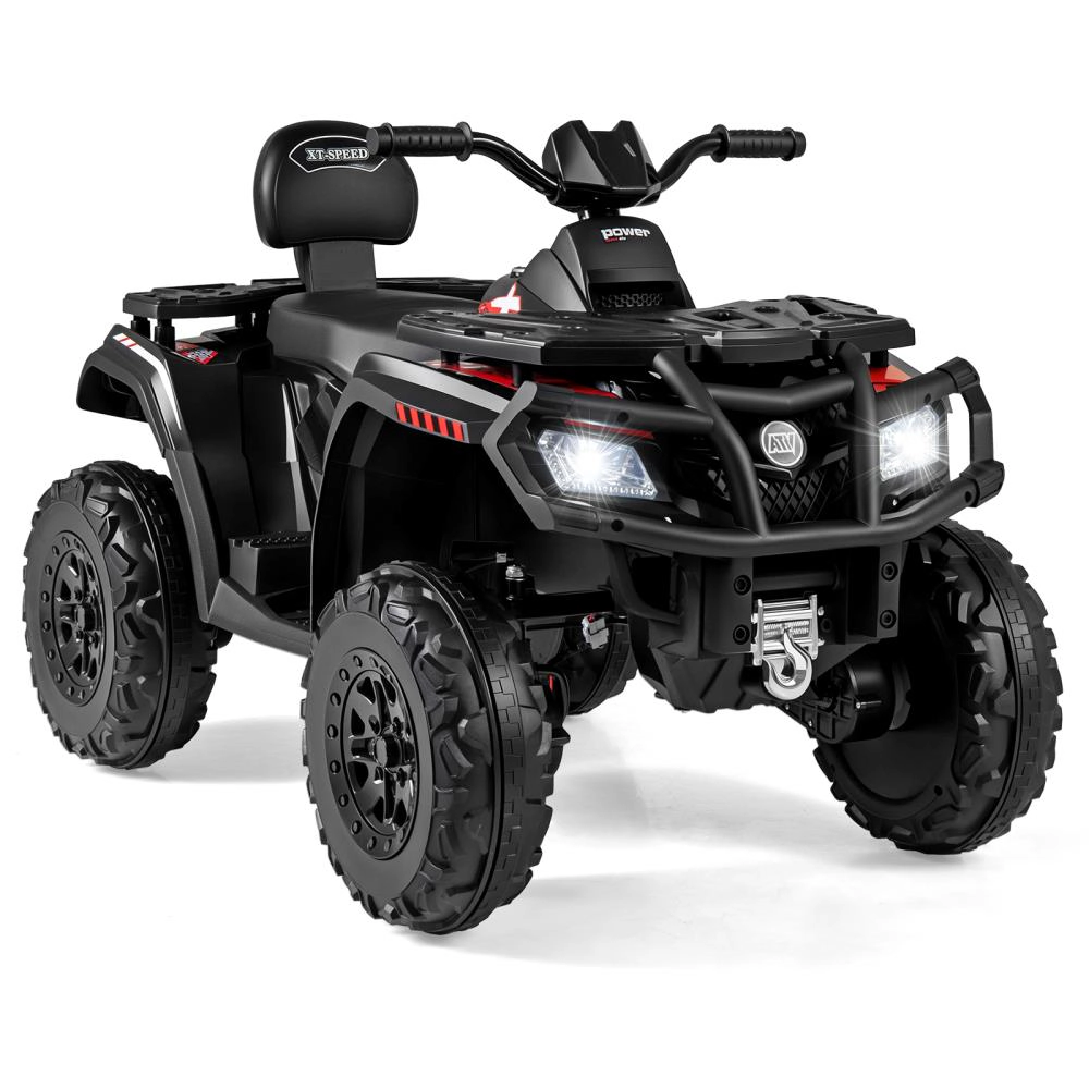 Hivvago 24V Kids ATV 2-Seater with 4 Motors LED Lights and Music
