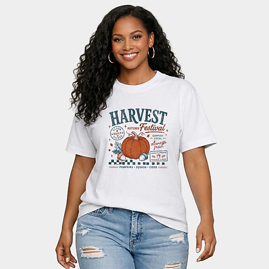 Simply Sage Market - Women's Relaxed Boxy Tee - Autumn Harvest Festival