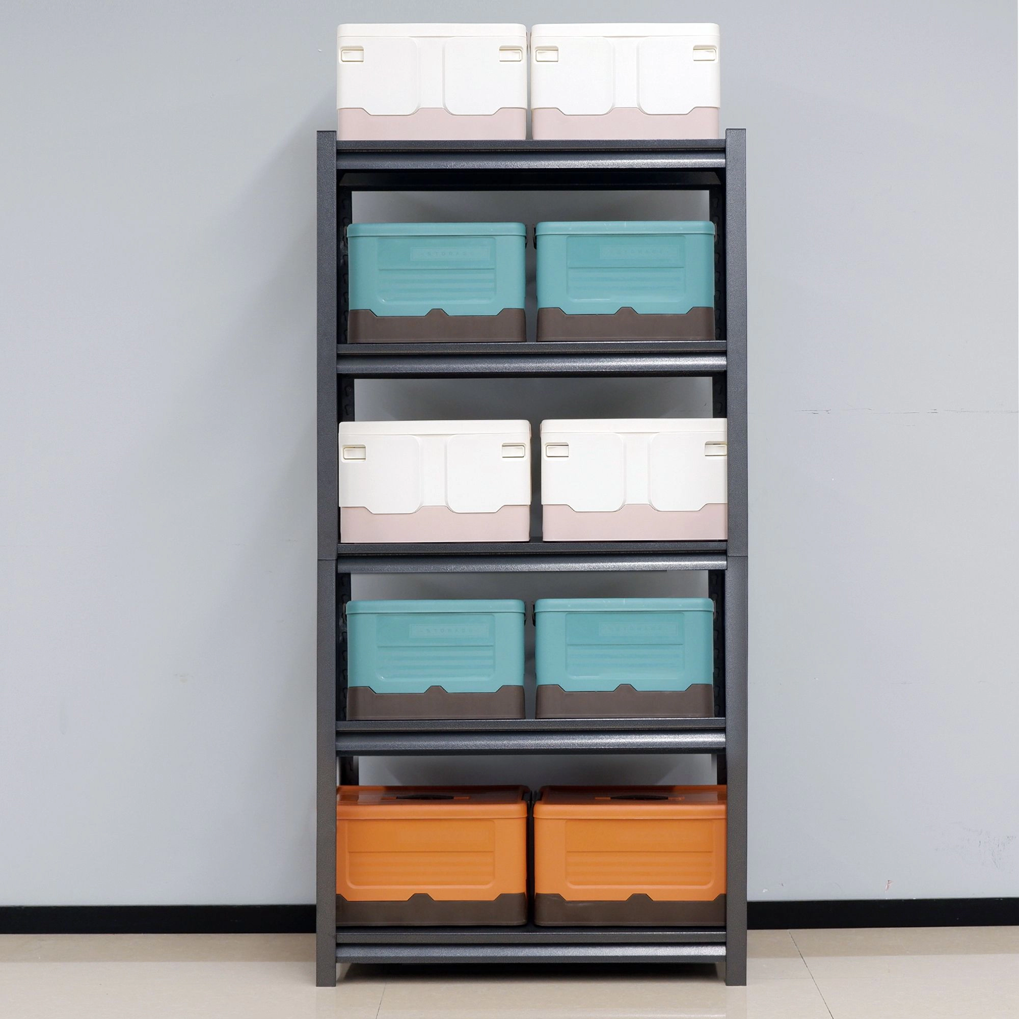 Flynama 5 Tier Metal Garage Shelving 2000LBS 63 in. H Heavy Duty Adjustable Industrial Storage Utility Rack in Black