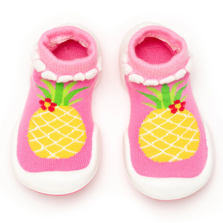 Komuello Baby Girl First Walk Sock Shoes Pineapple