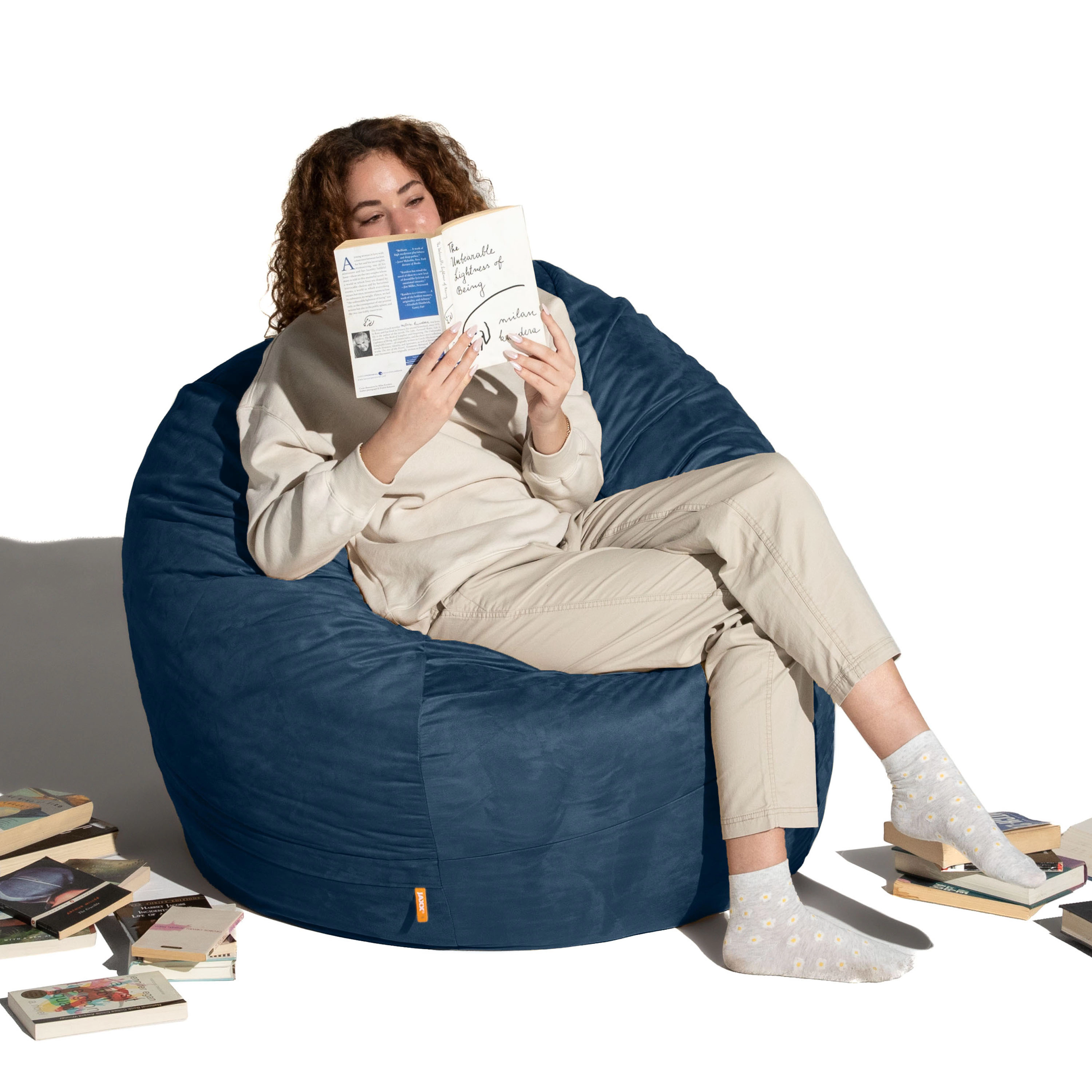 Jaxx 4 ft Round Bean Bag Chair for Adults