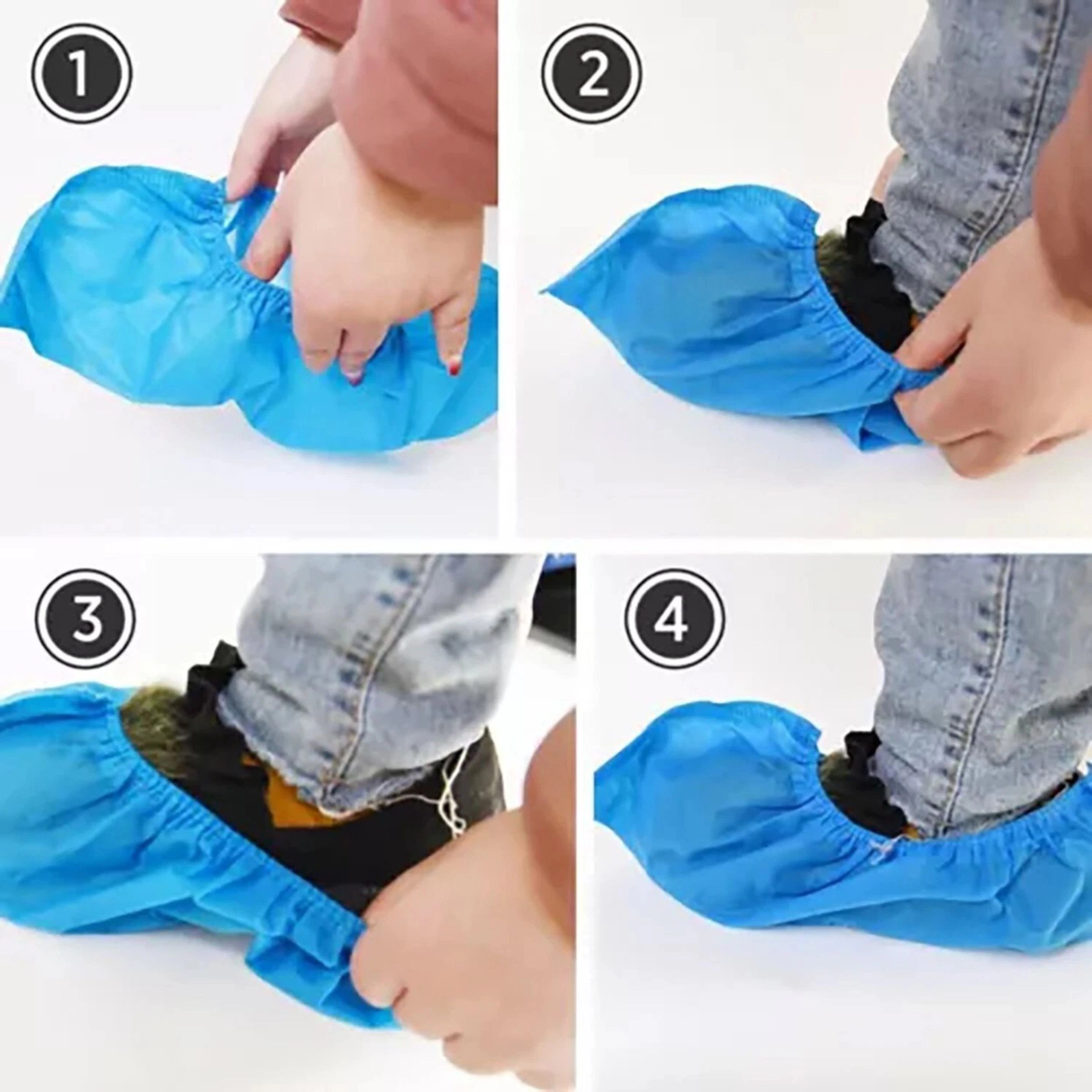 Home Collection Disposable Nonwoven Shoe Covers Non Slip 100 Count 50 Pairs