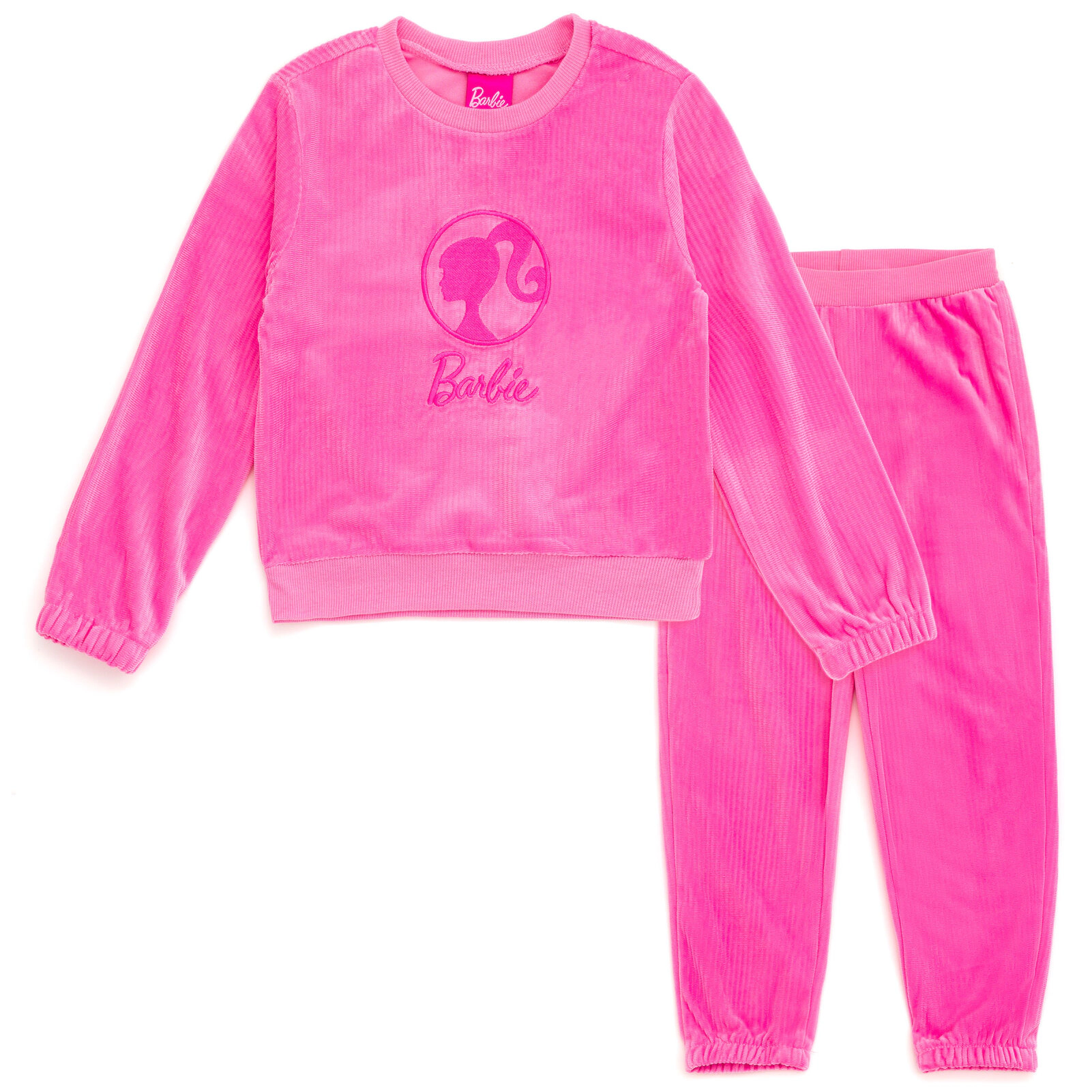 Barbie Girls' Velour 2-Piece Sweatshirt and Pants Set