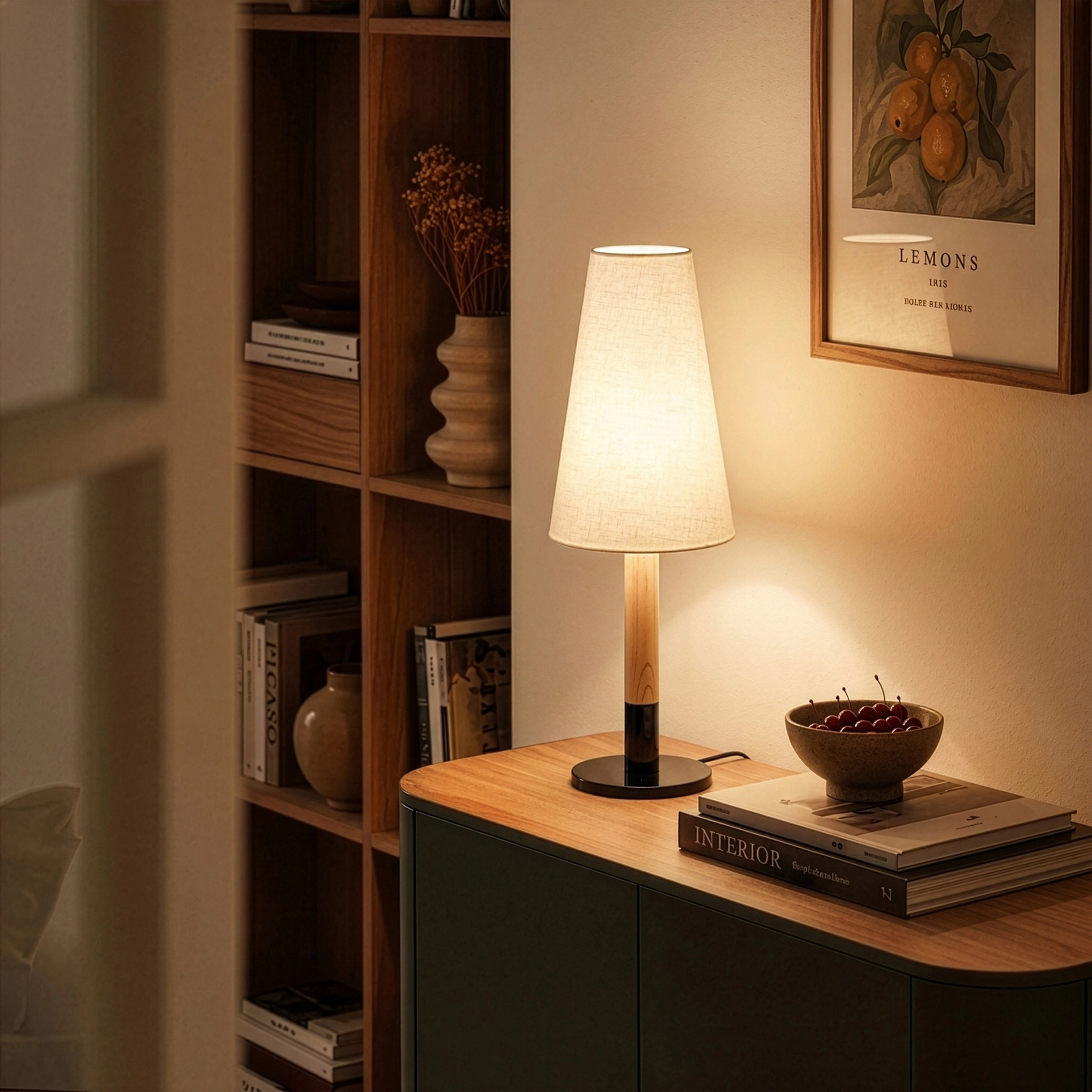 Brightech Arthur Wood LED Desk Lamp