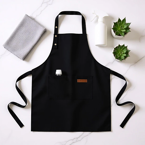 Alilang Women Kitchen Apron Adjustable Neck Apron with Pocket for Cooking Baking Crafting