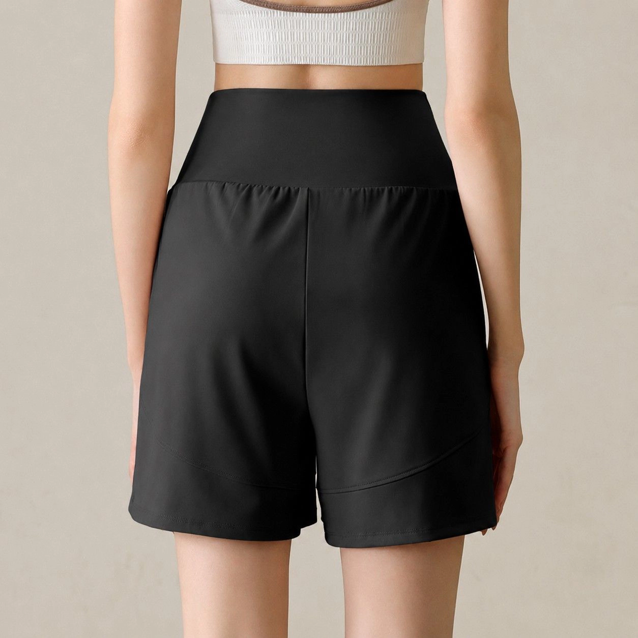 Anna-Kaci Women's High Rise Athletic Shorts with Side Pockets