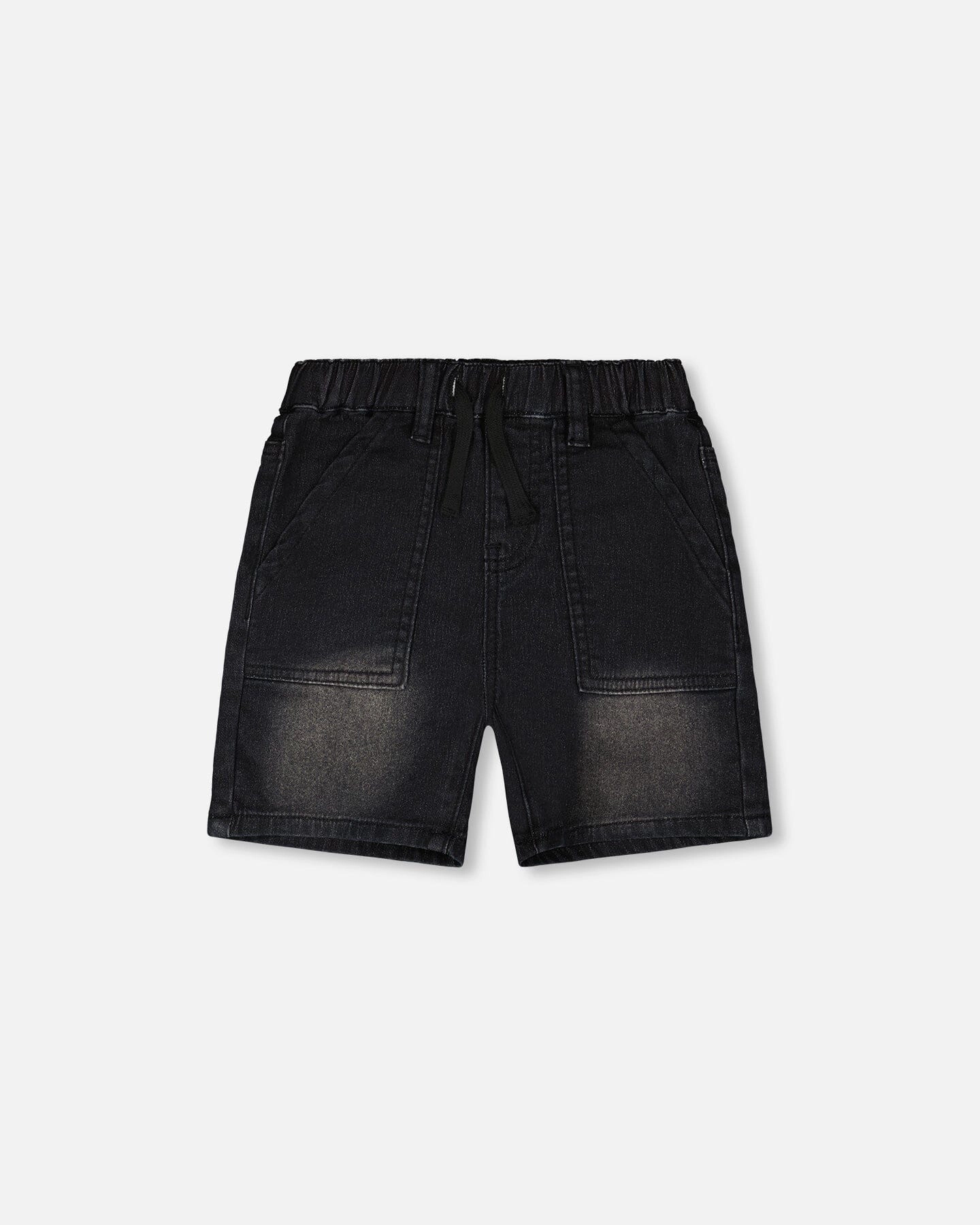Deux par Boys French Terry Denim Drawstring Shorts