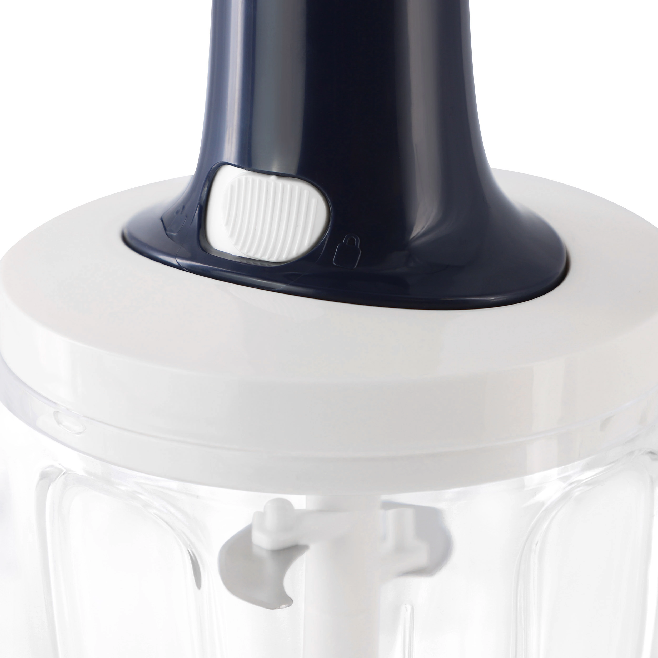 Oster Hunterdale 9in x 5in Push Top Stainless Steel Vegetable Chopper in Navy
