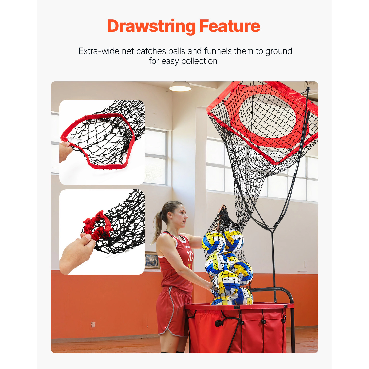 HONGGE Volleyball Setter Training Target Net, Angle & Height Adjustable 7.5-11.5 ft, Portable Trainer with Ball & Pump
