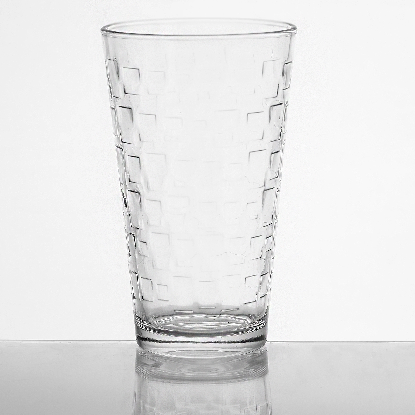 Gibson Home Great Foundations 4-Piece 16 oz. Tumbler Set, Square Pattern