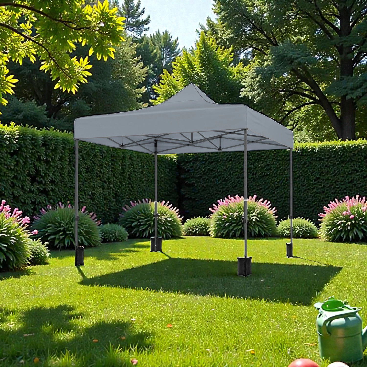 Hivvago Portable Folding Canopy with 4 Sidewalls and Wheeled Case