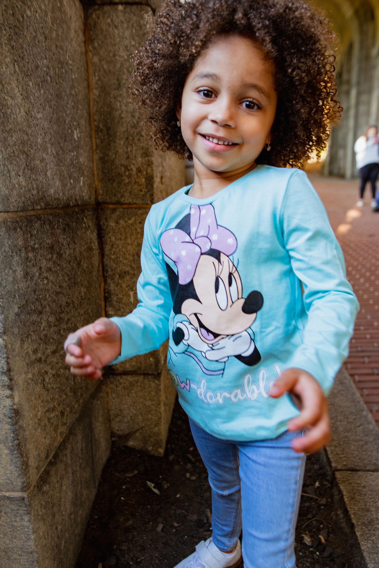Disney Minnie Mouse Girls' 3-Pack Glitter Long Sleeve Tees