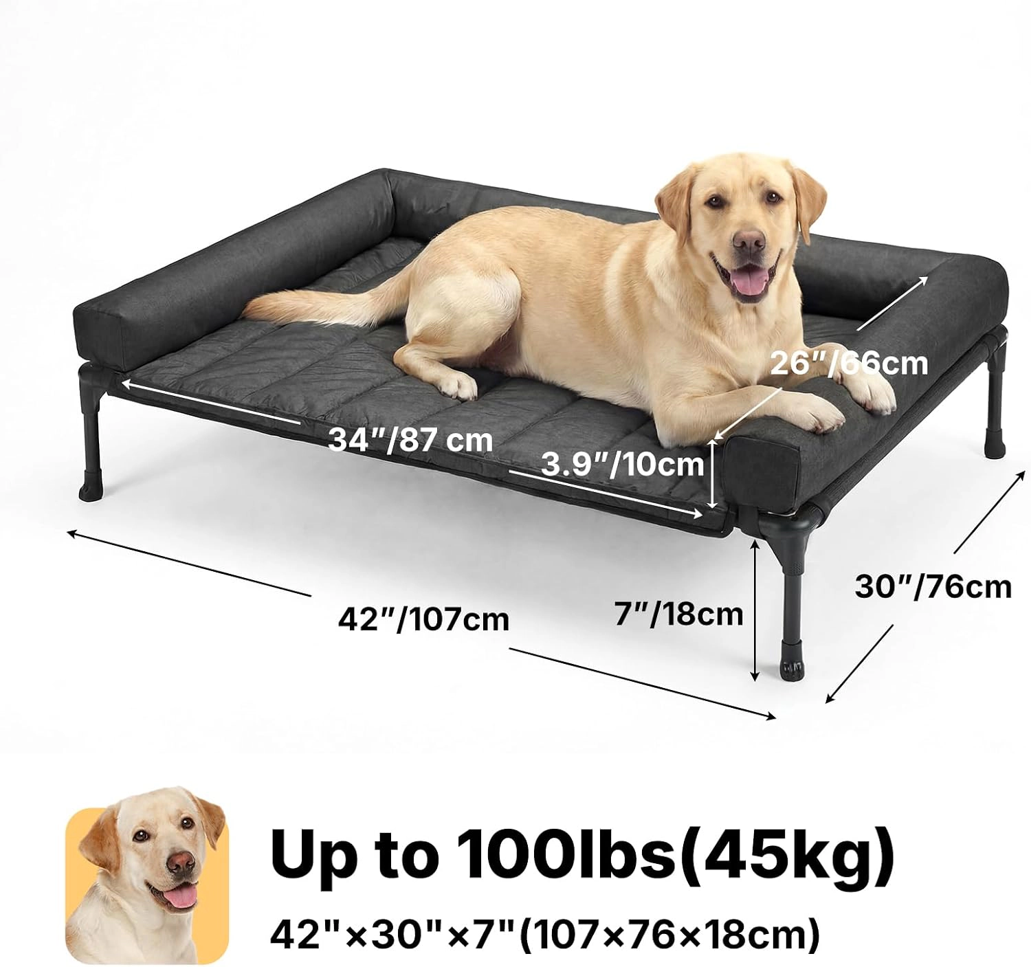 Veehoo Dog Outdoor Elevated Pet Bed