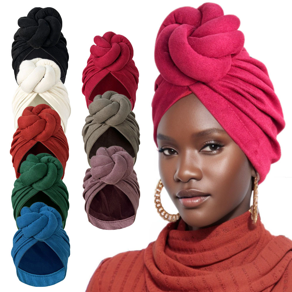 Wardrobe Whimsy Turban Headwraps Soft Stretch Hair Cover Beanie for Women