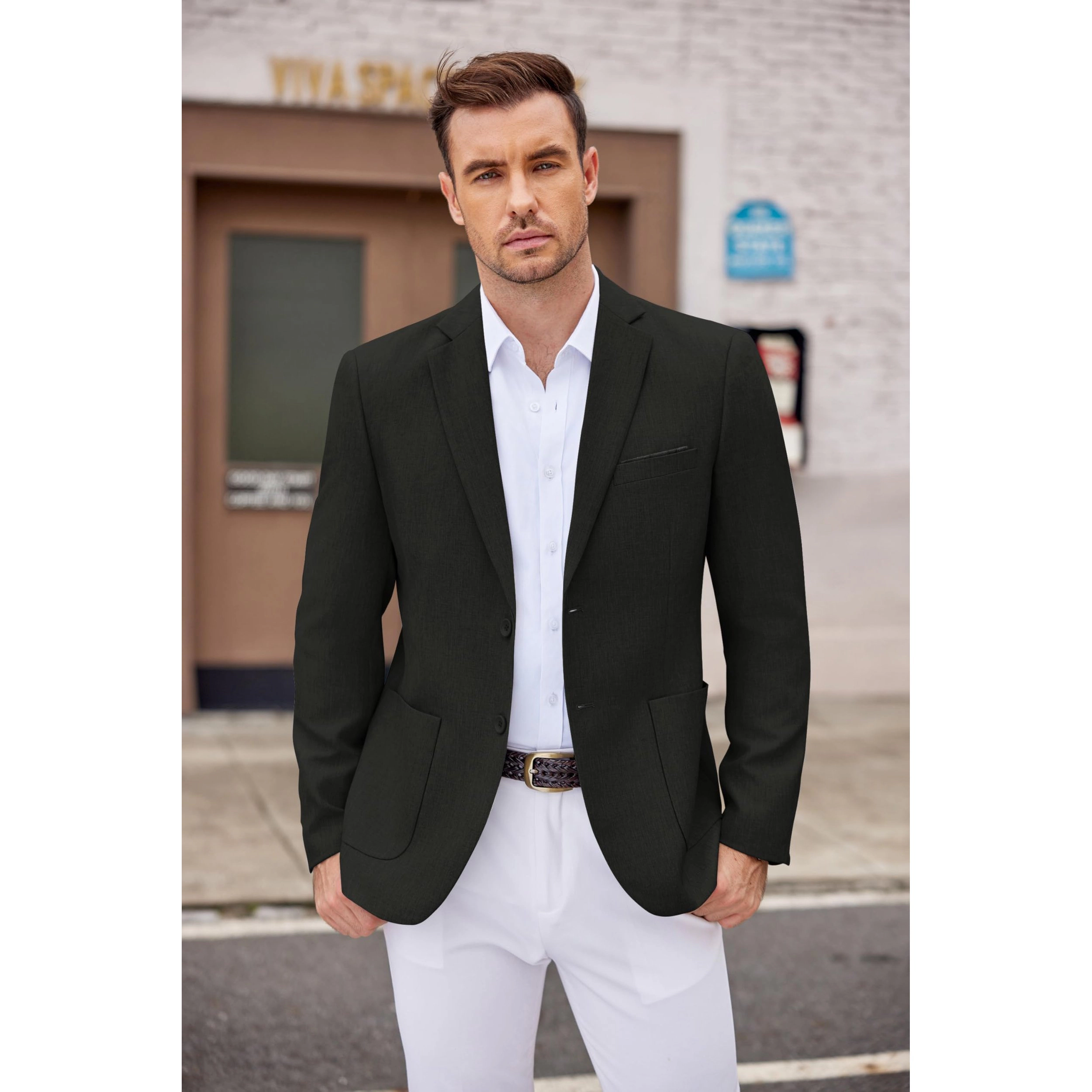 COOFANDY Men's Regular Fit Notch Lapel Casual Blazer Sport Coat Suit Jacket