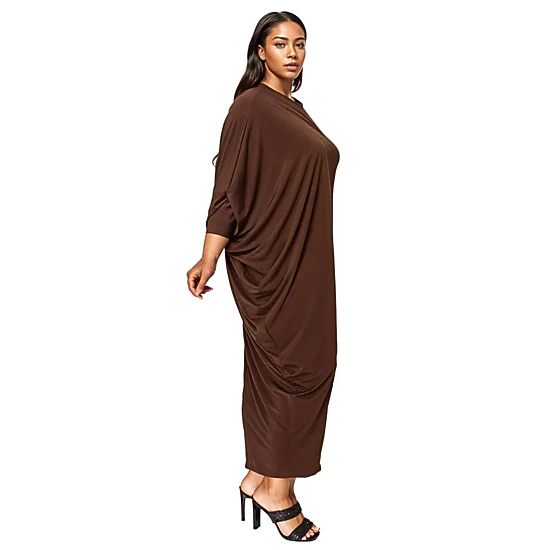 L I V D Women's Plus Size Louella Asymmetrical Maxi Dress