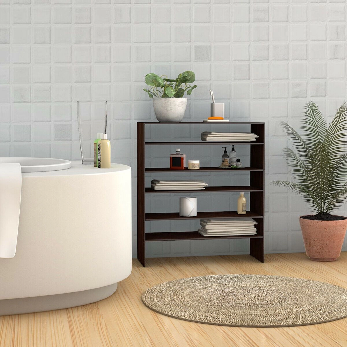 SlickBlue 3-Piece Stackable Shoe Rack with 6-Tier Storage Shelves