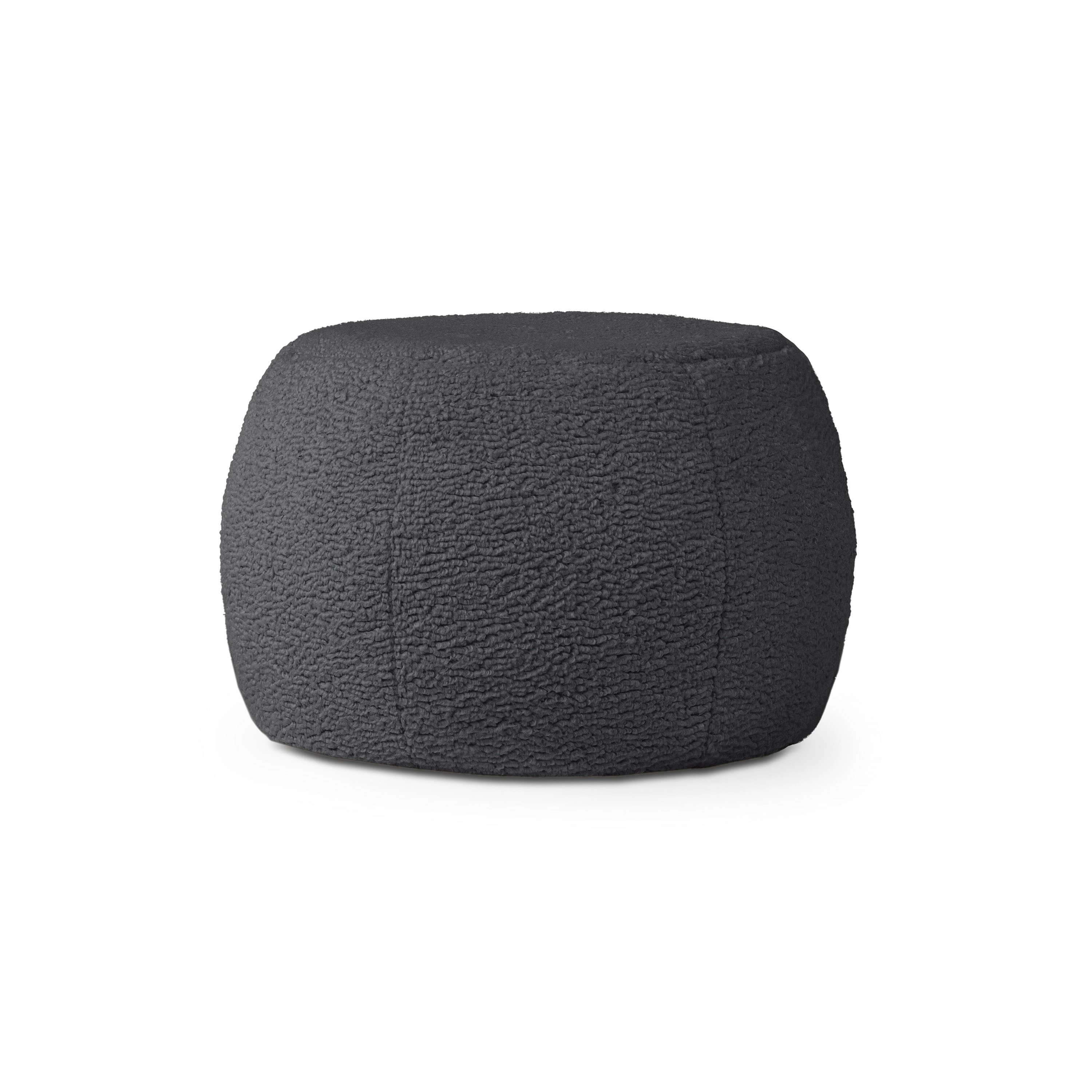 Jaxx Ellis Ottoman Shearling Faux-Lamb Plush Pouf for Modern Interior Design