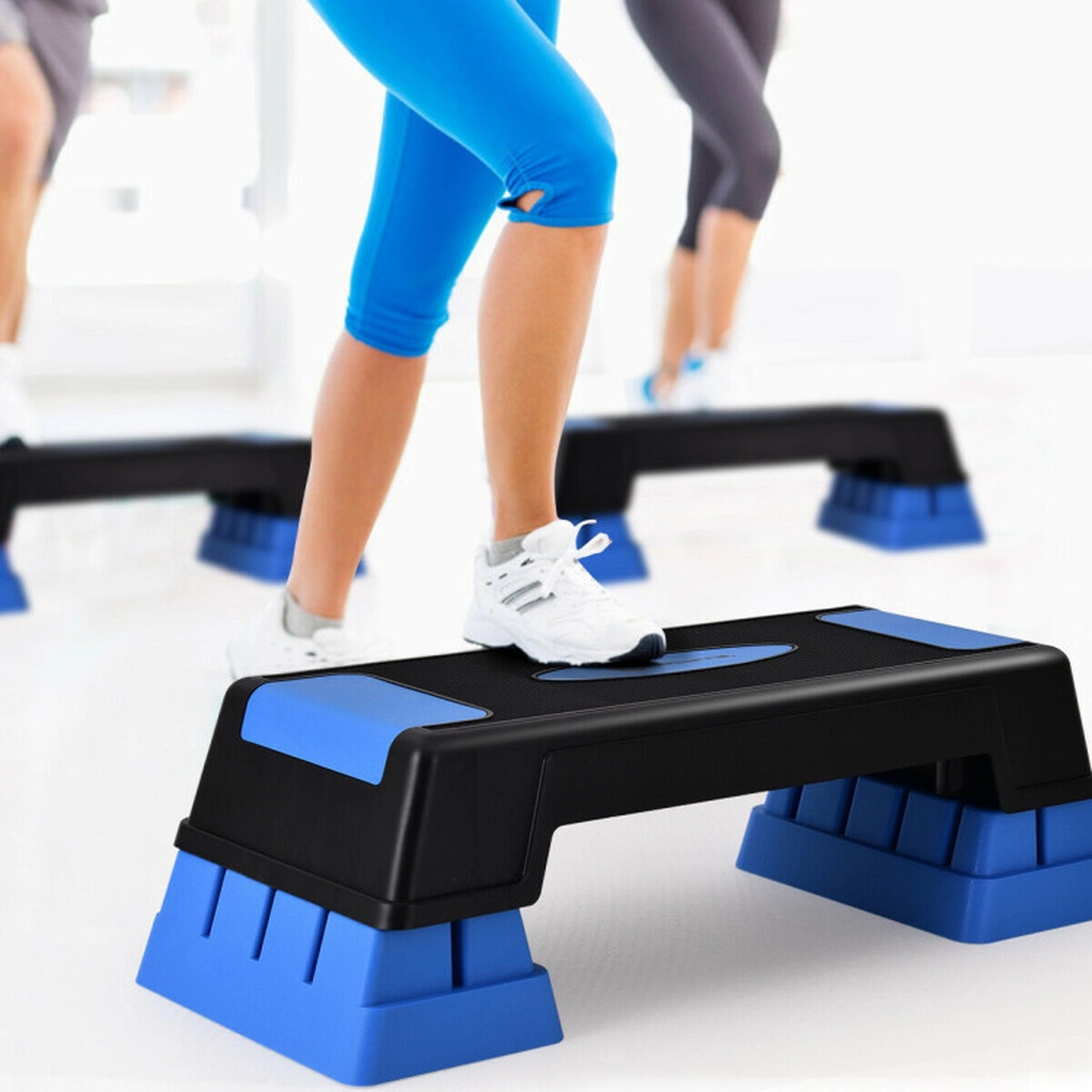 SUGIFT Aerobic Exercise Stepper Trainer Ab Step Platform 330-lb Capacity Blue/Gray/Purple