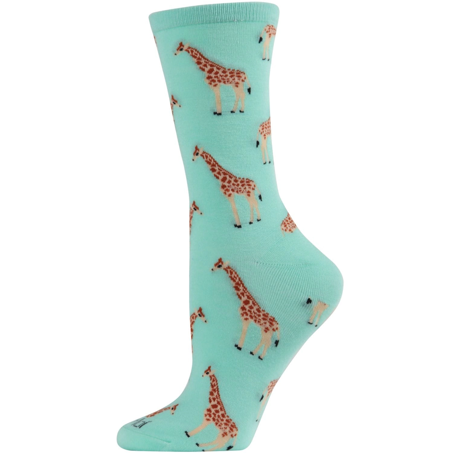 MeMoi Giraffes Bamboo Blend Crew Socks