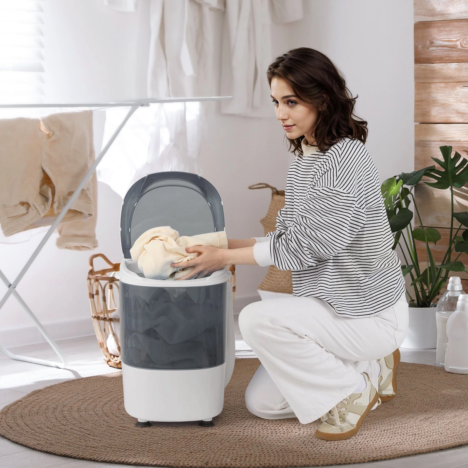 SlickBlue Portable Washing Machine with Spin Basket, 5.5 lbs