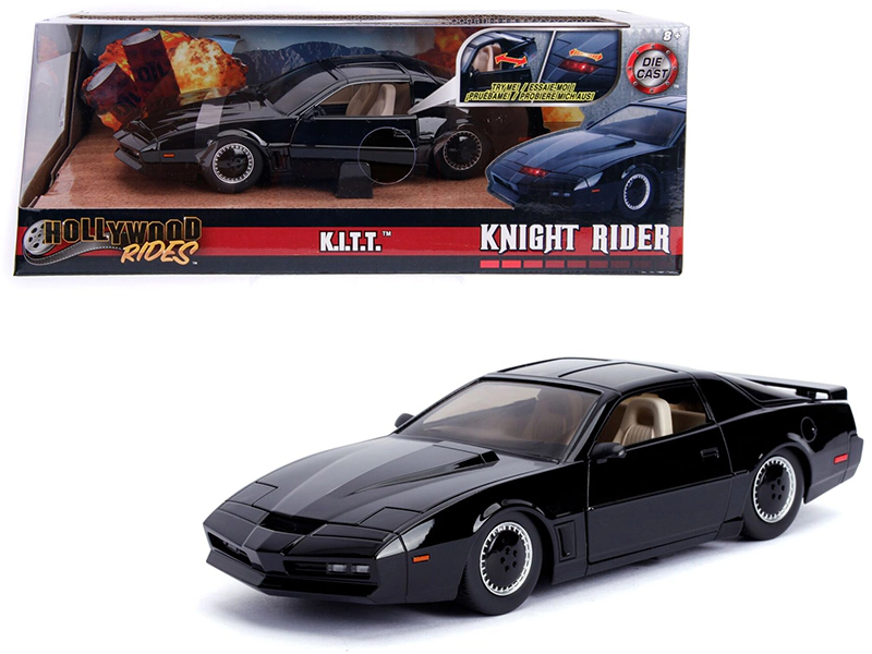 Jada 1982 Pontiac Firebird Trans Am Black with Light K.I.T.T. "Knight Rider" (1982) TV Series "Hollywood