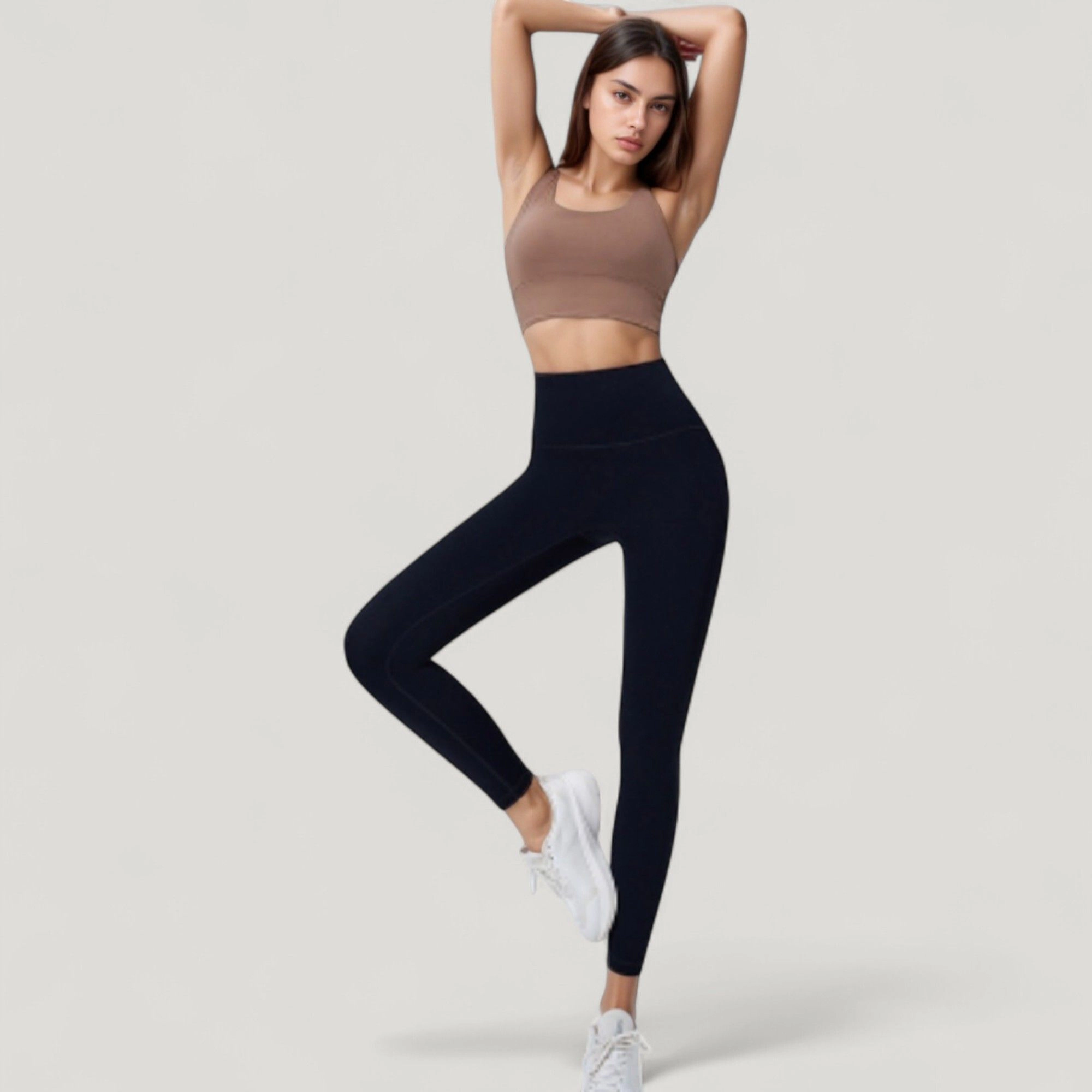 Anna-Kaci Active Women's High Waist Full Length Seamless Leggings with Body Contouring Design