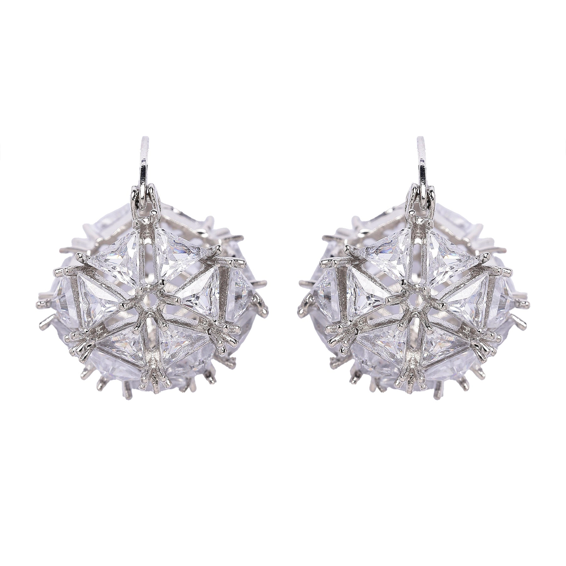 AGP PARIS Womens Starlight Cluster Drop Earrings