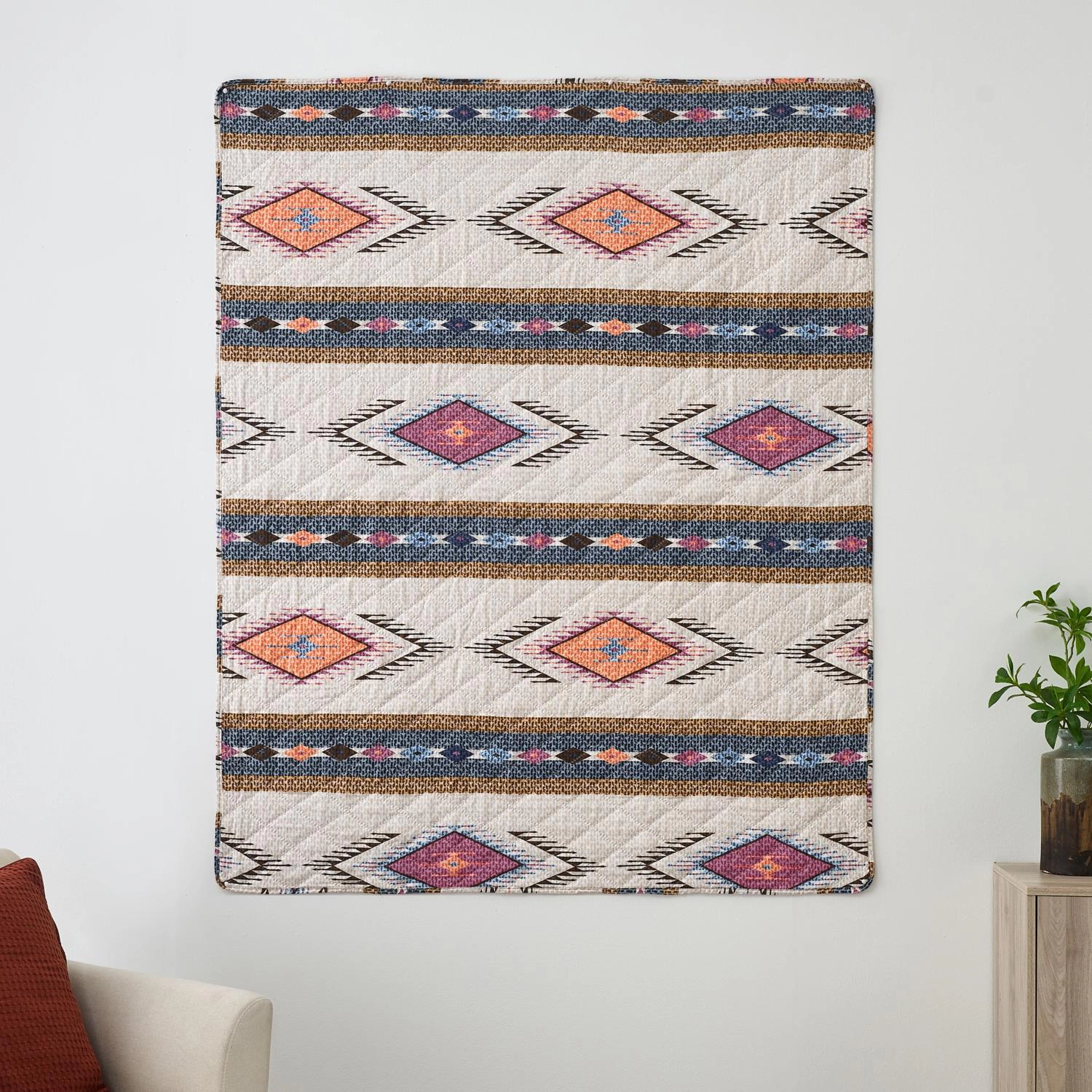 Greenland Home Fashions Cheyenne 100% Cotton vibrant Southwestern patterns Accessory Throw 50" x 60" Spirit