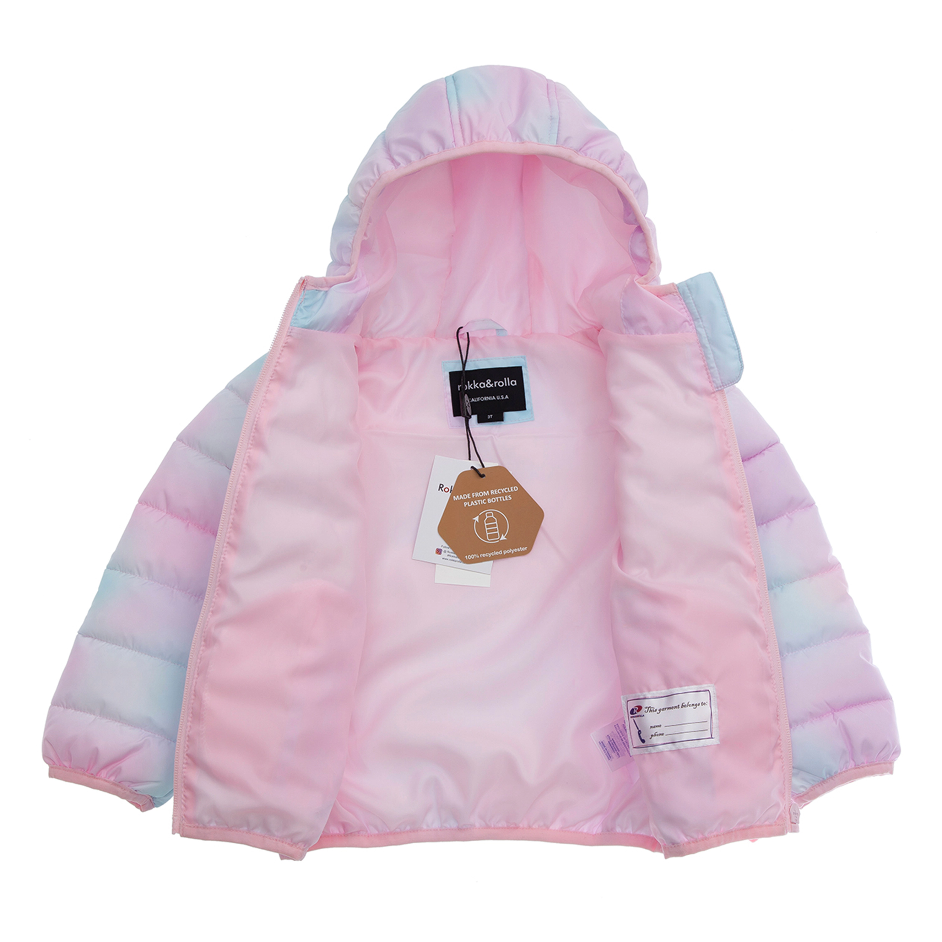 Rokka&Rolla Toddler Girls Lightweight Puffer Jacket