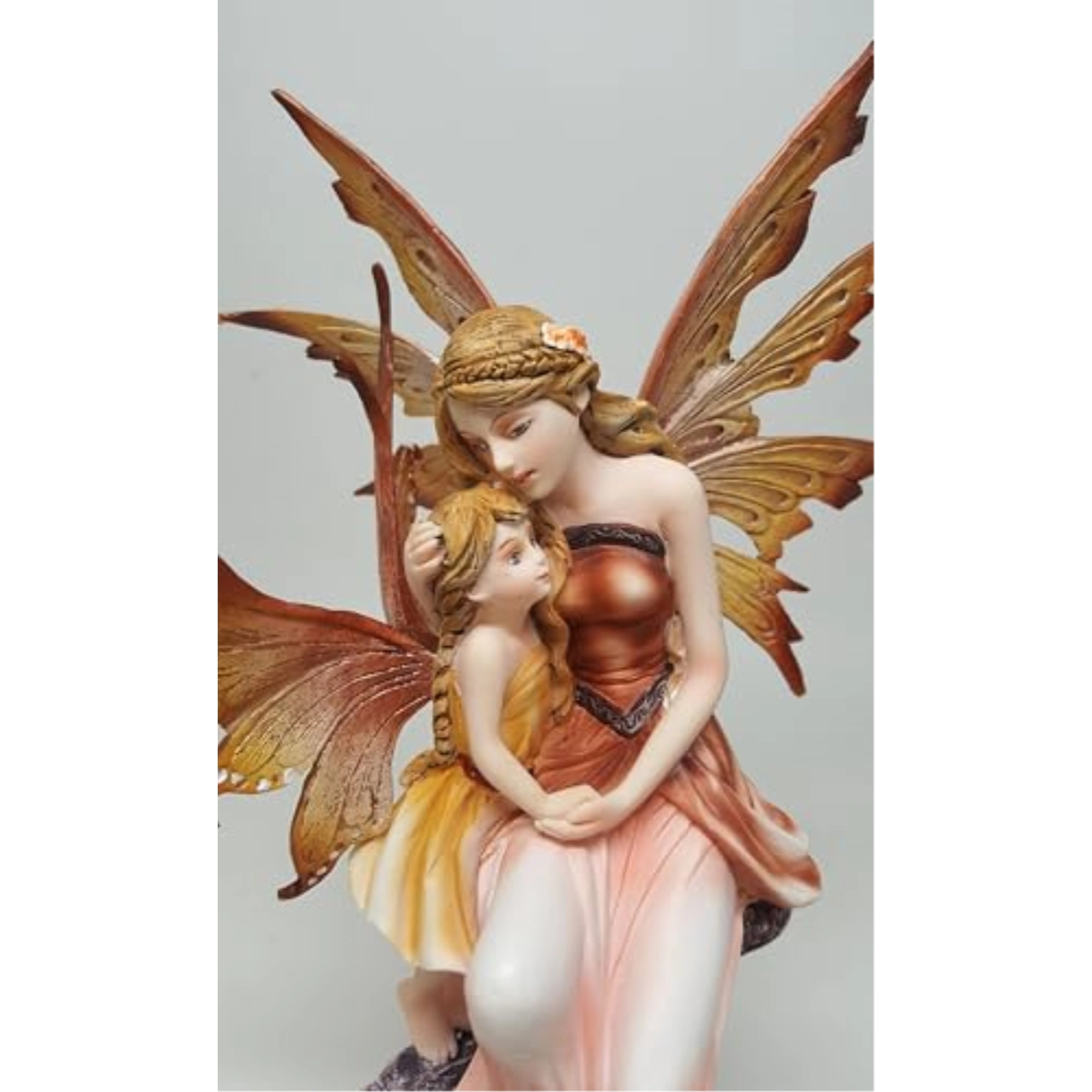 Pacific Giftware Mother and Baby Fairy Figurine Hand-Painted Resin Statue for Home Decor 8 inch Collectible