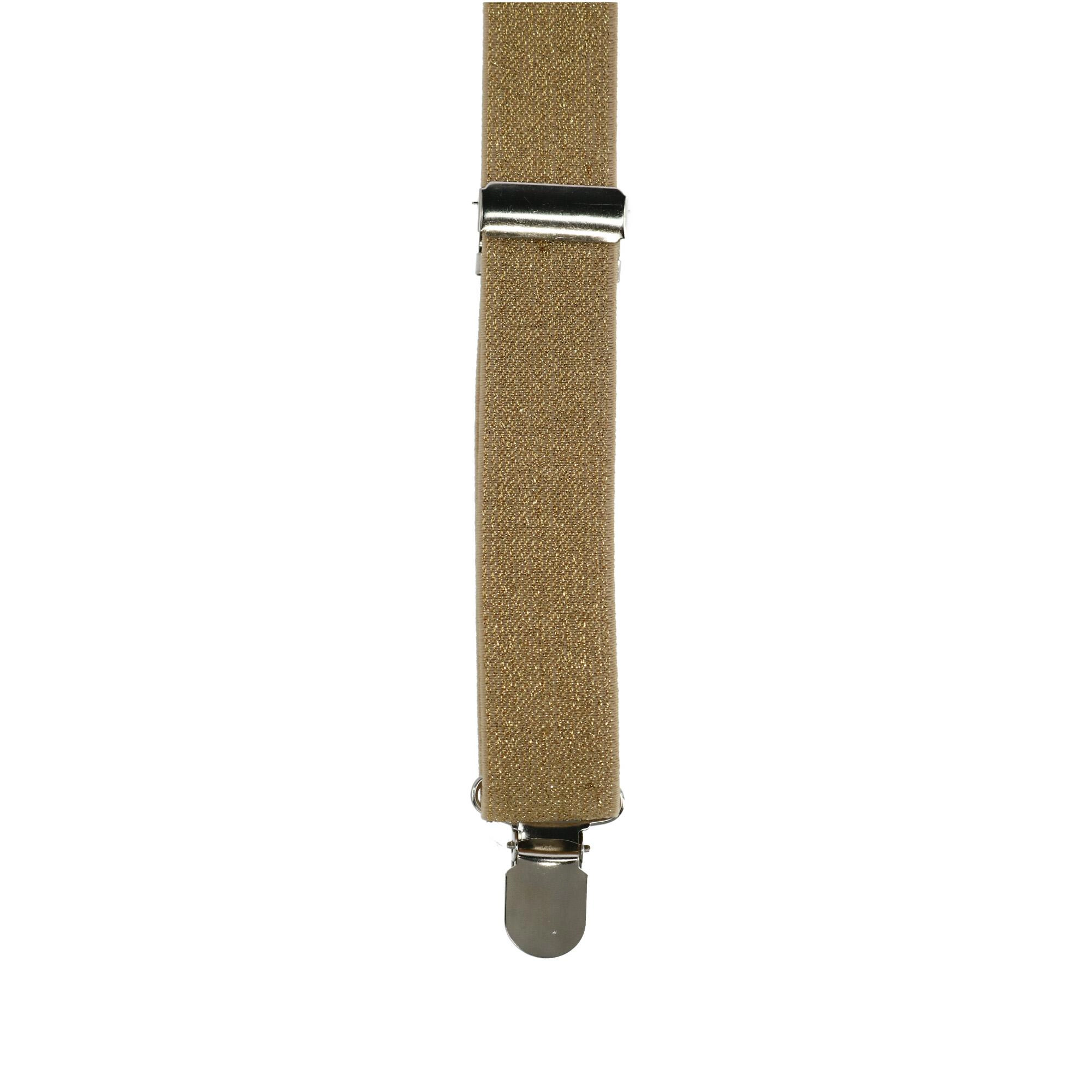 CTM Glitter Gold Bow Tie and Suspender Set