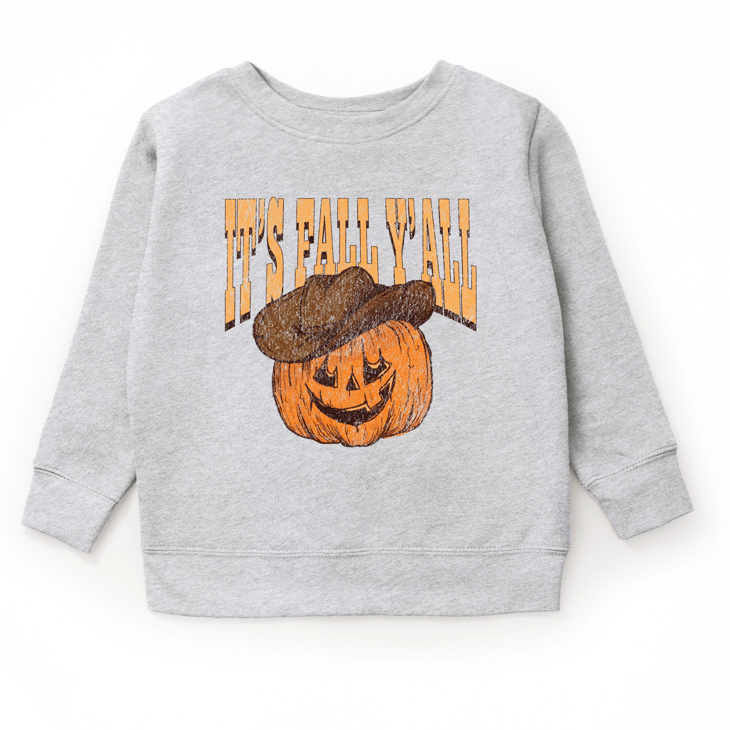 The Juniper Shop - Youth Graphic Sweatshirt It's Fall Y'all Jack-O-Lantern
