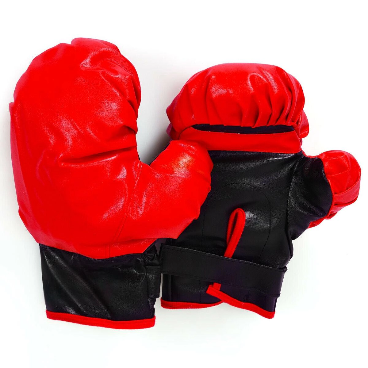 SUGIFT Adjustable Kids Stand Punching Bag Toy Set with Boxing Gloves 32-48.5-in Tall Ages 3+ Pink+White Black+Red