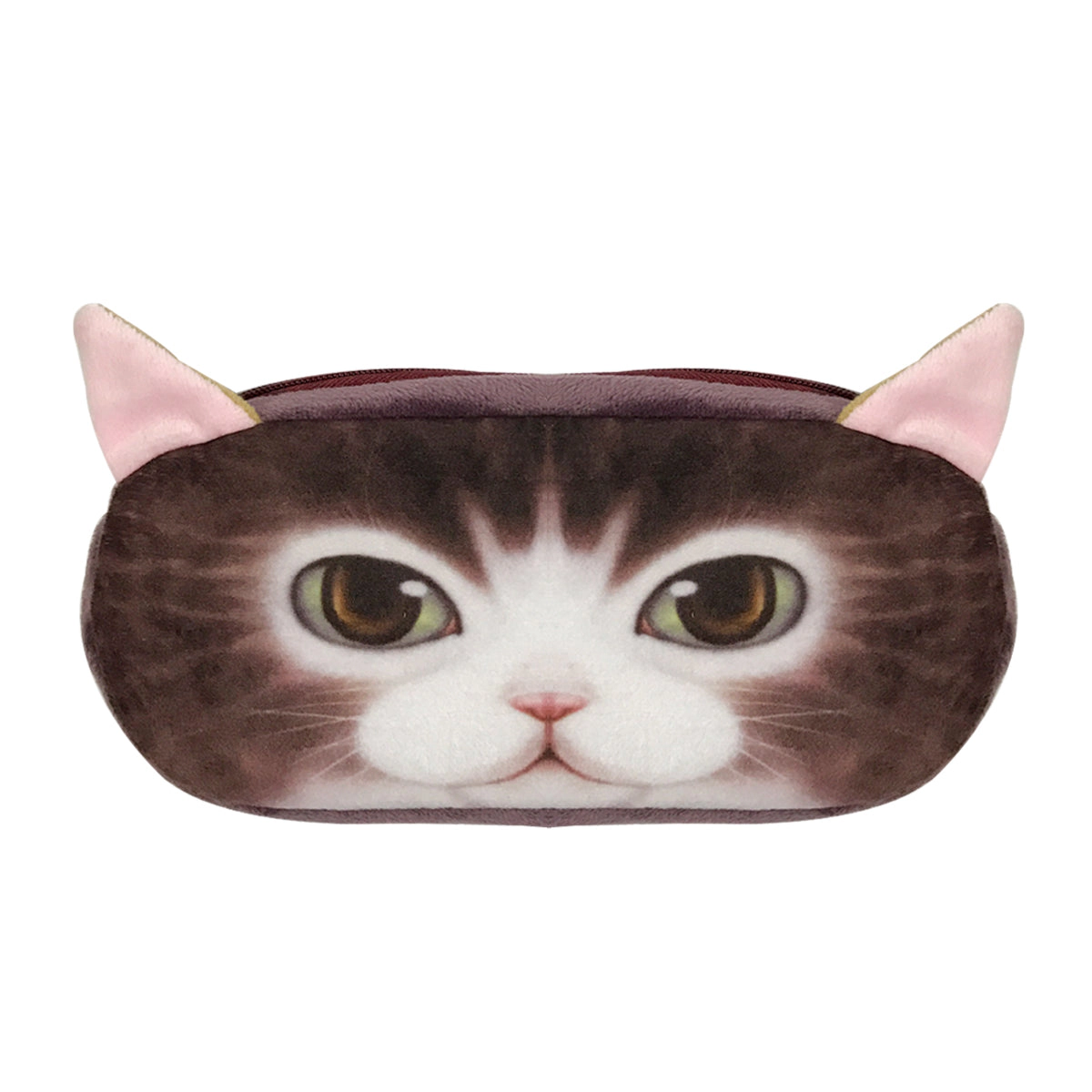 Wrapables 3D Animal Cats & Dogs Pencil Pouch, Black & White, White