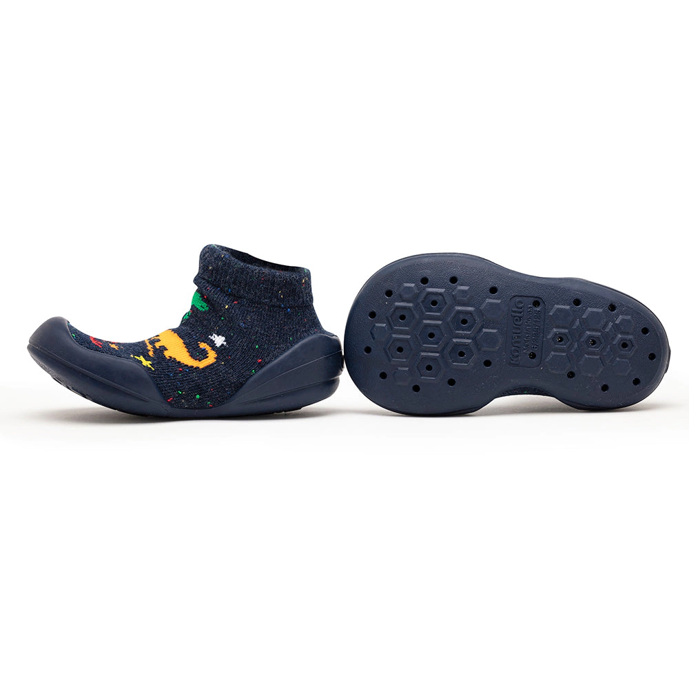 Komuello Toddler Boy First Walk Sock Shoes Dinos