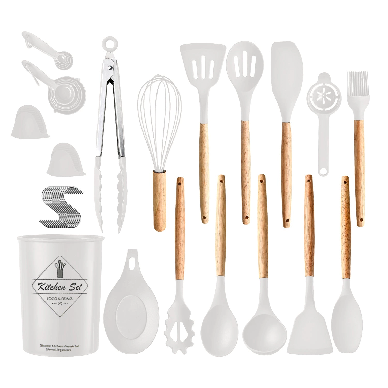 GBruno 35-Piece Silicone Kitchen Utensil Set With Holder