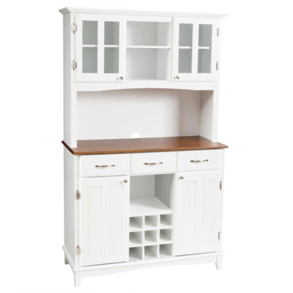 Hivvago Wood Buffet Hutch Cabinet With 3 Large Drawers