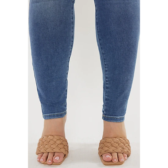 Kancan Women's Plus Size High Rise Super Skinny Jeans Storm