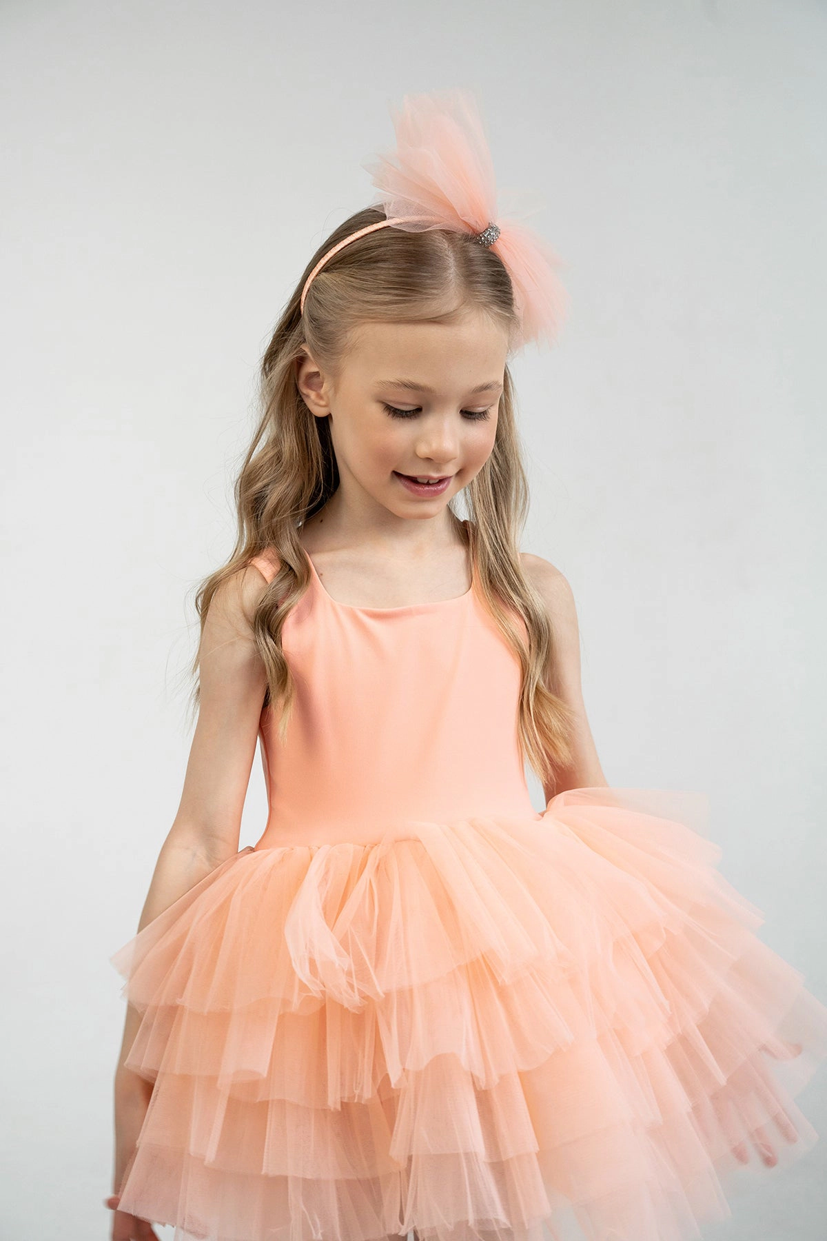 Mini Celebrities Girls Salmon Sunset Tutu Dress