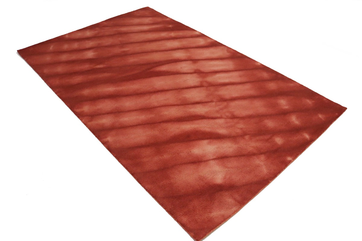 Magic Rugs Maroon Red Tie-Dye 5X8 Hand-Tufted Modern Rug