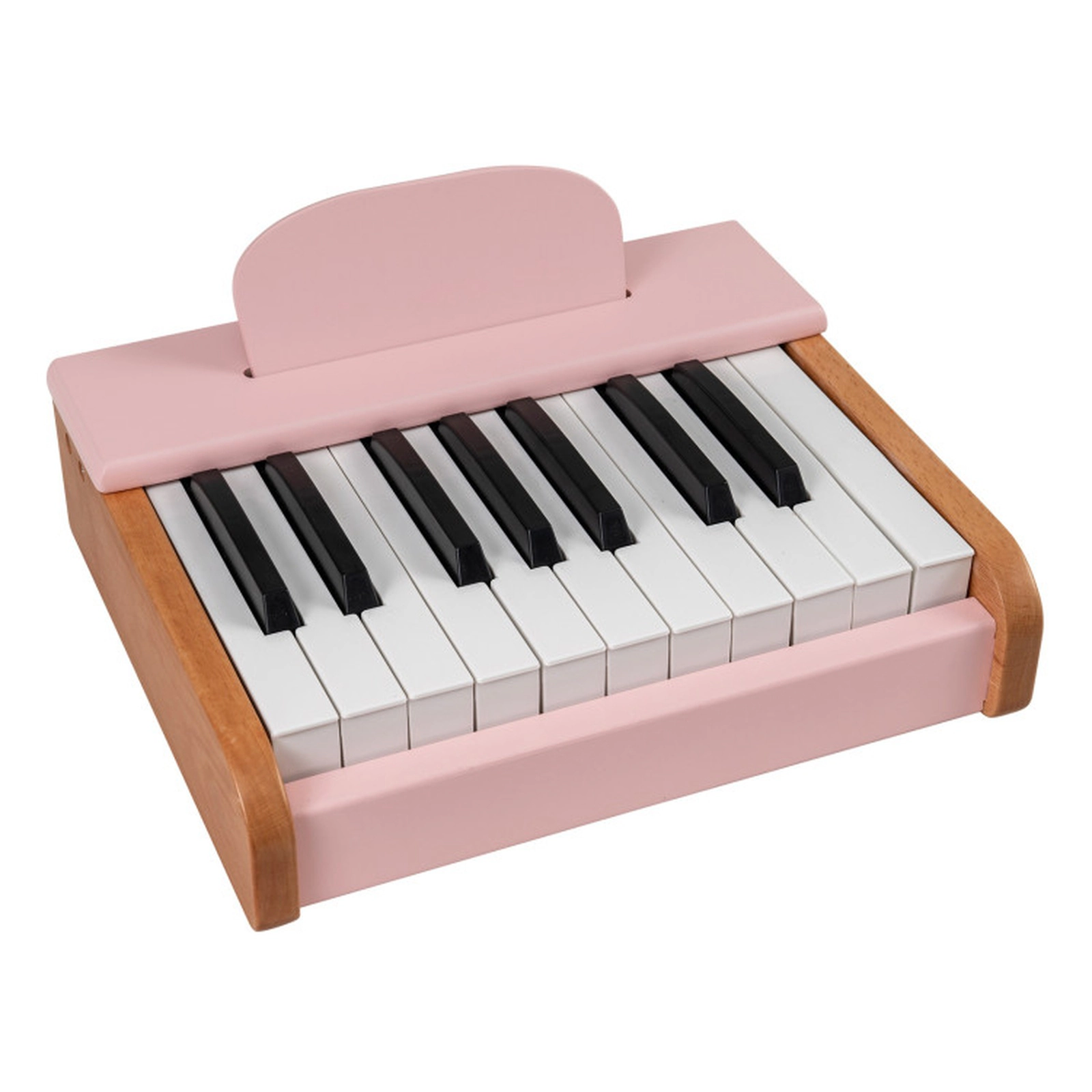 SUGIFT Kids Pink 18-Key Wooden Toy Piano with Removable Music Stand 11.5-in W 9.5-in D 3-in H Ages 3+