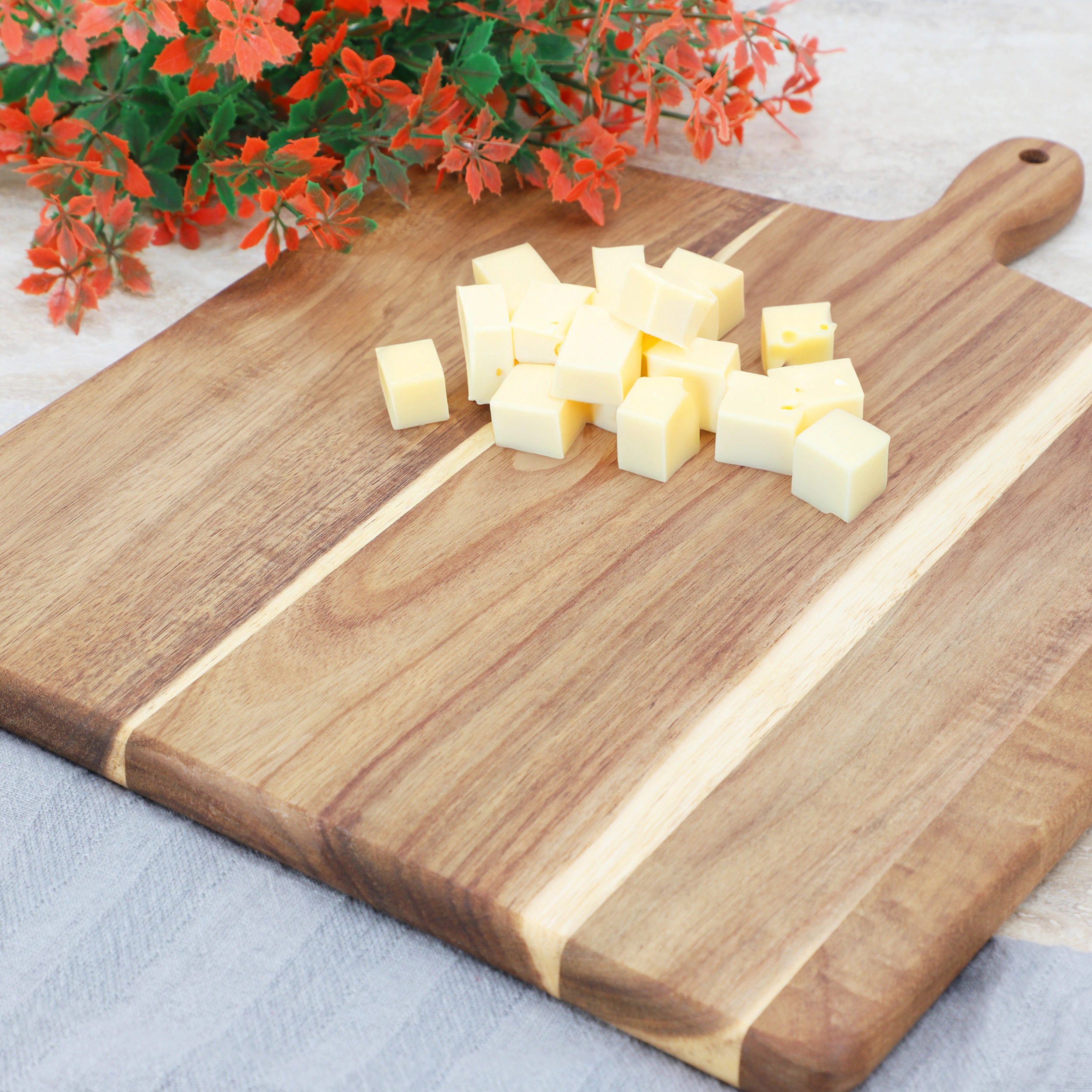 MegaChef 13 Inch Acacia Wood Square Serving Board